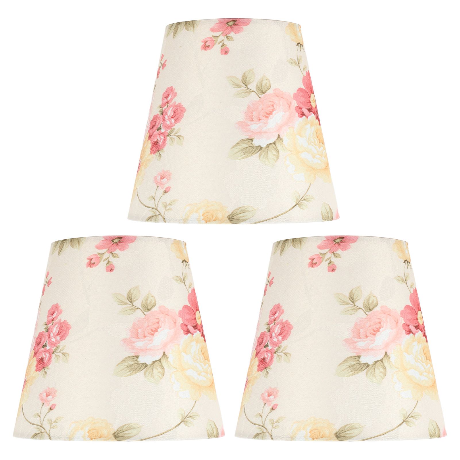 Cloth Lamp Shade Flower Pattern Clip On Bulb Lampshade for Table Lamp view 7