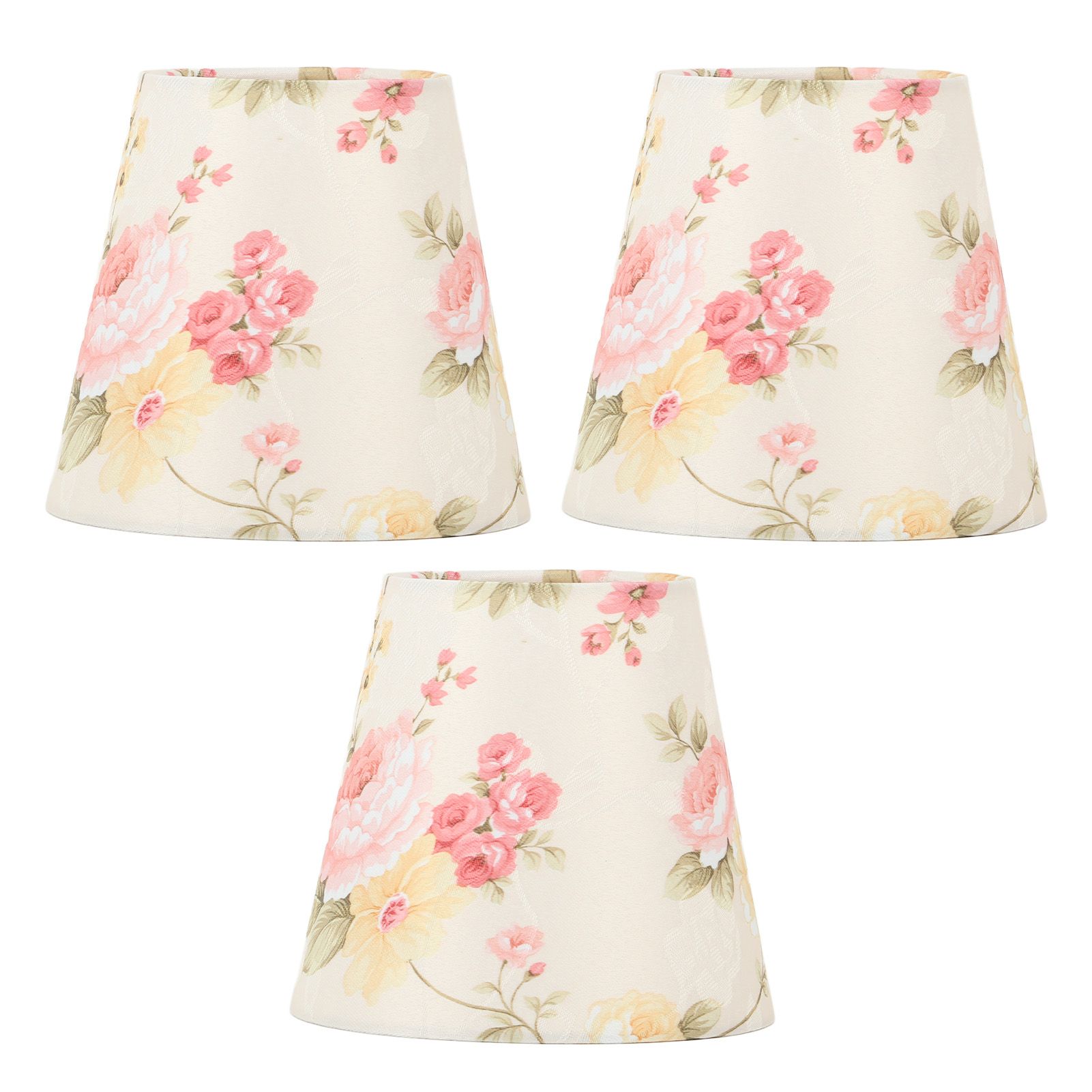 Cloth Lamp Shade Flower Pattern Clip On Bulb Lampshade for Table Lamp view 9