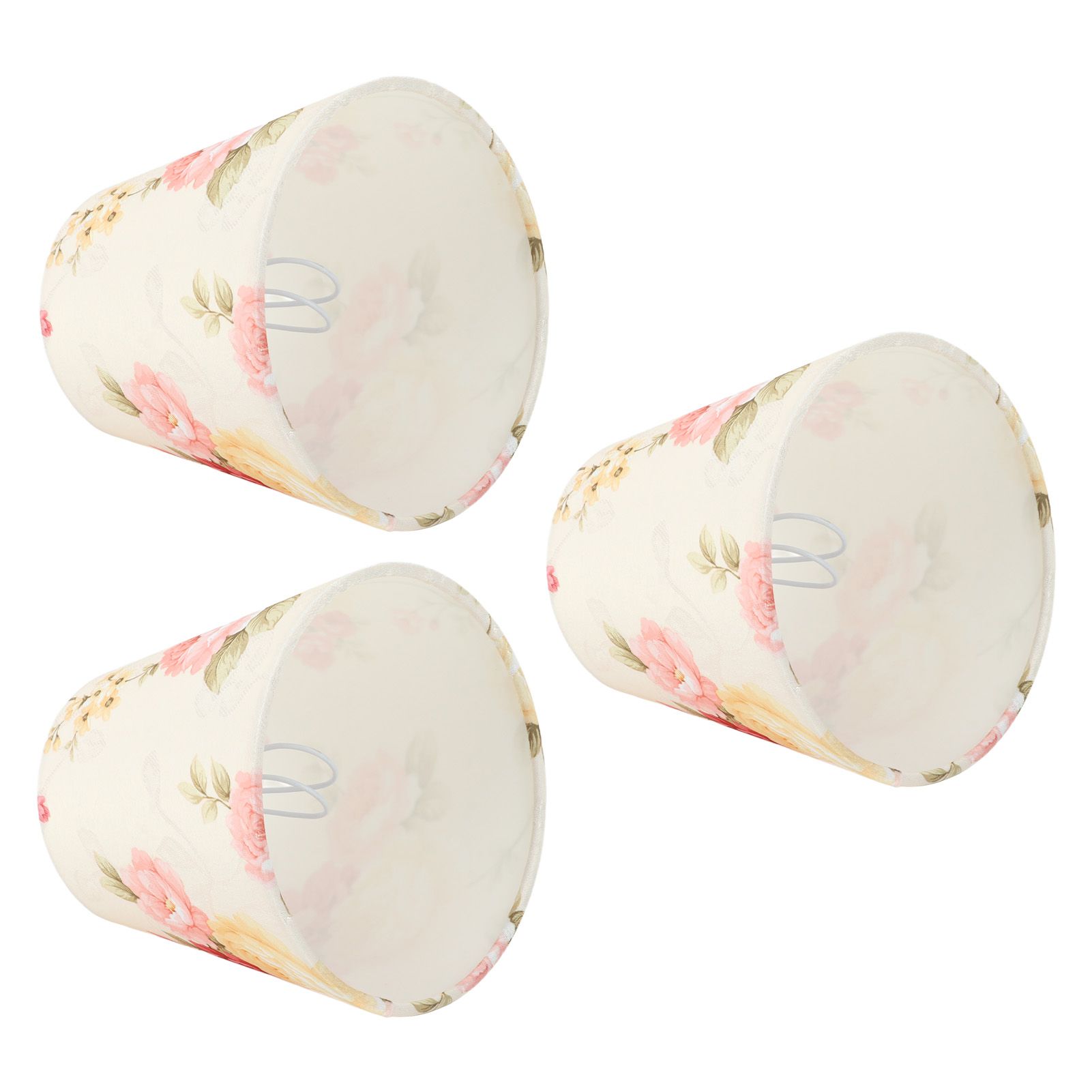 Cloth Lamp Shade Flower Pattern Clip On Bulb Lampshade for Table Lamp view 10