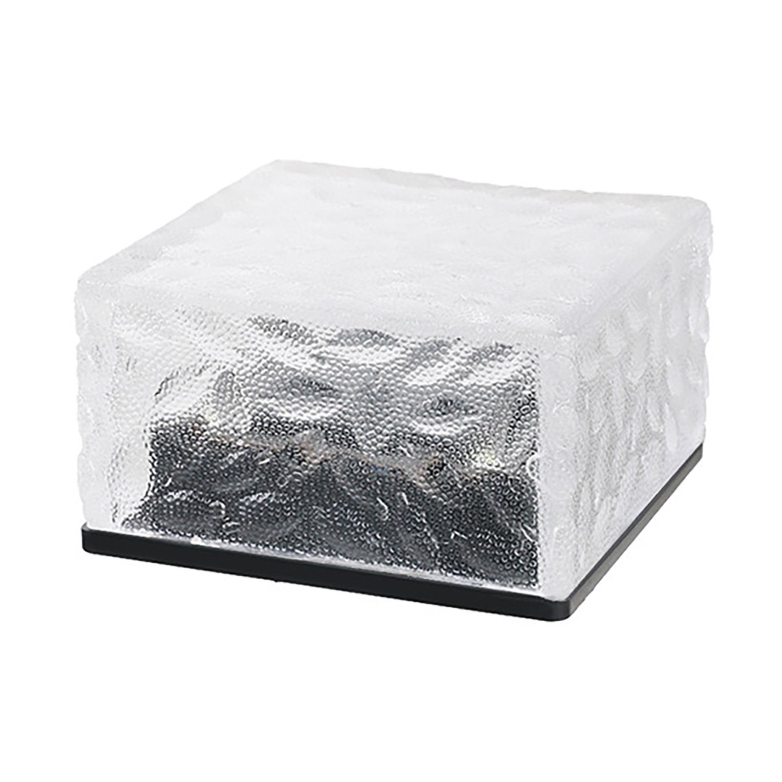 Solar Glass Brick Light ABS LED Waterproof In Ground Buried Ice Brick
