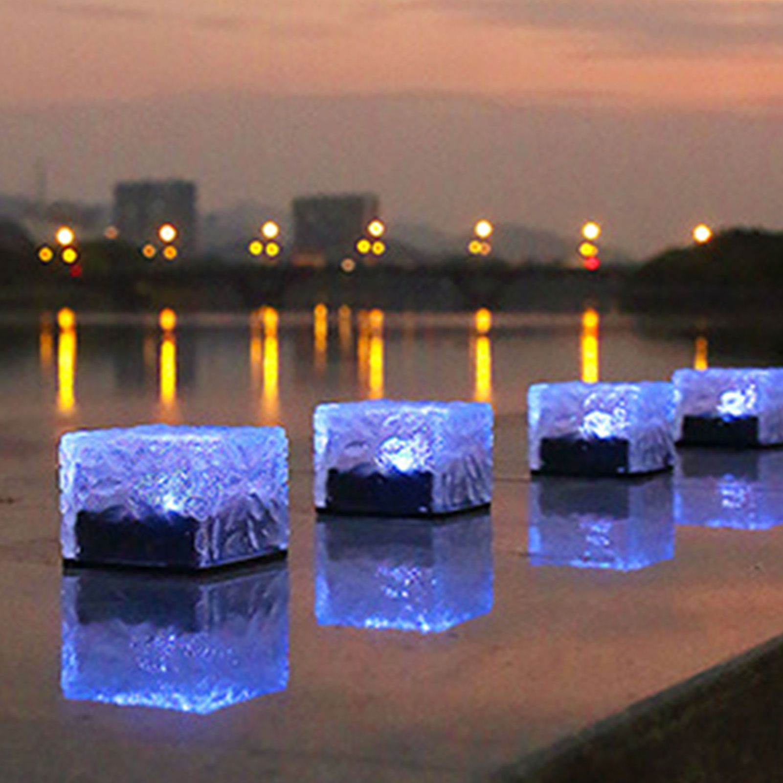 Solar Glass Brick Light ABS LED Waterproof In Ground Buried Ice Brick view 6