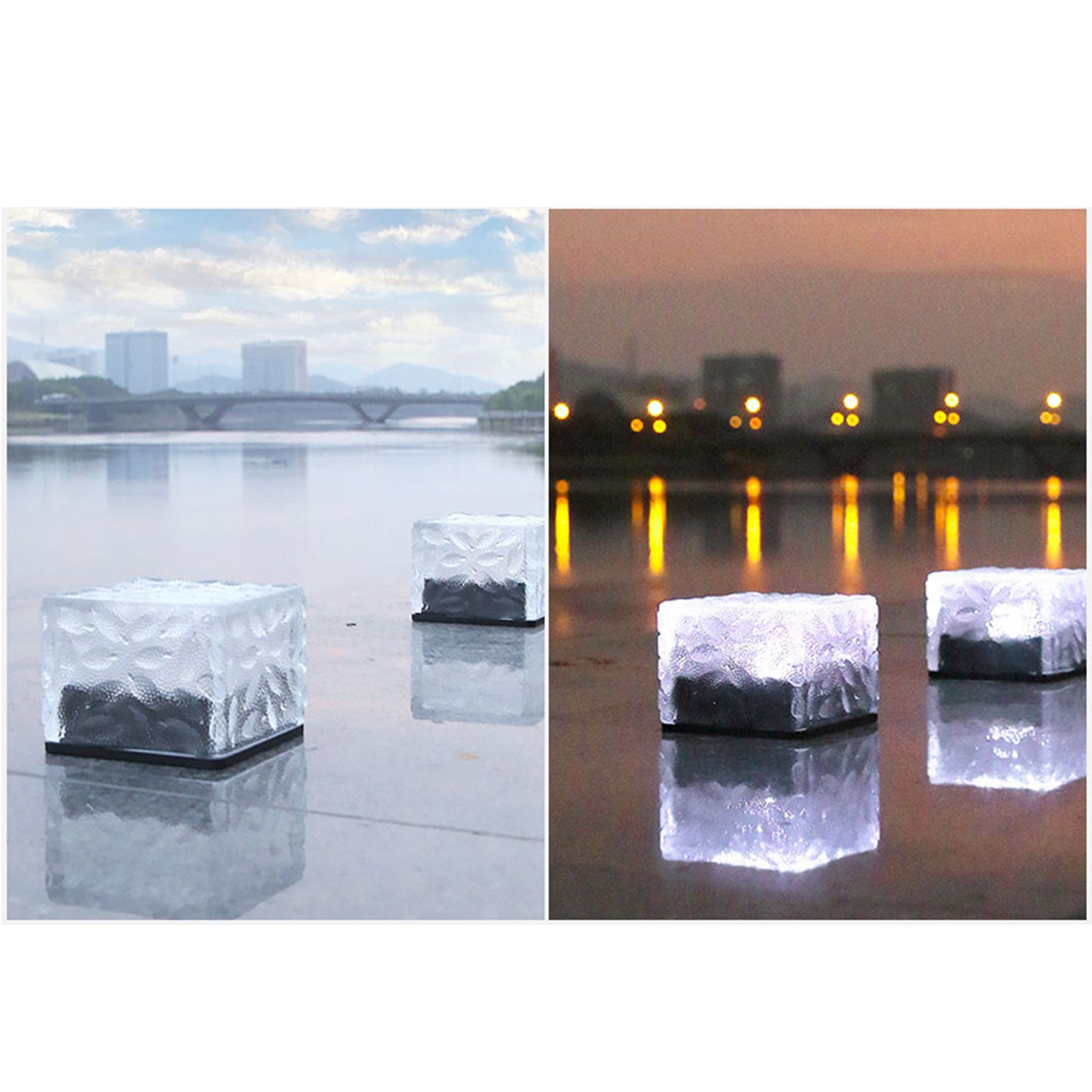 Solar Glass Brick Light ABS LED Waterproof In Ground Buried Ice Brick view 7