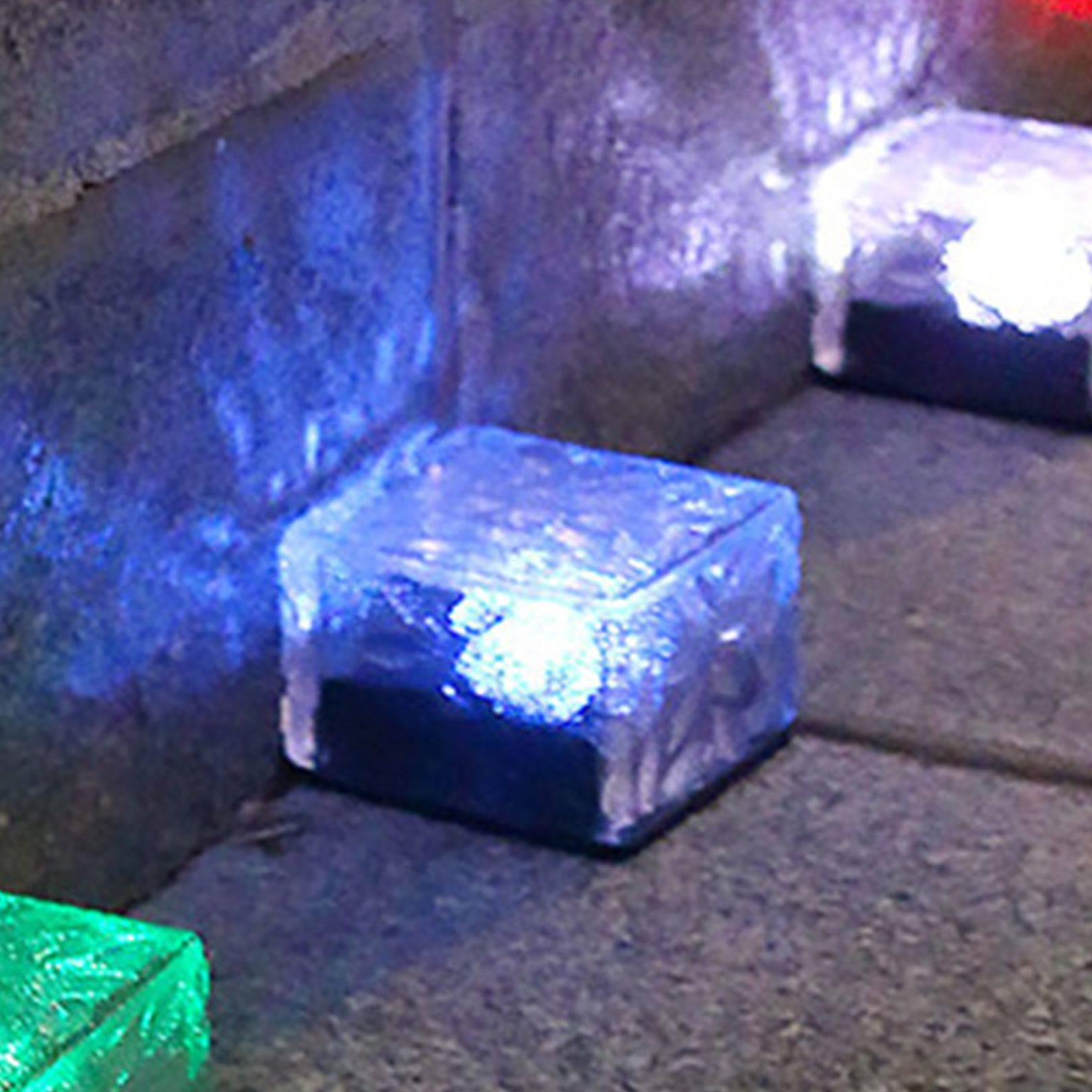 Solar Glass Brick Light ABS LED Waterproof In Ground Buried Ice Brick view 11