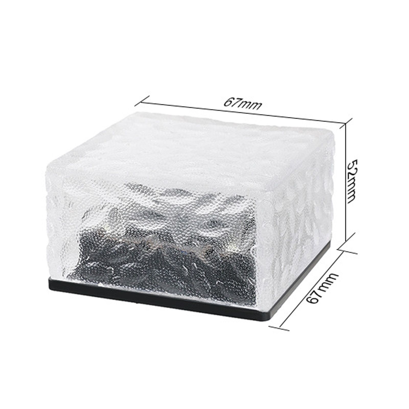 Solar Glass Brick Light ABS LED Waterproof In Ground Buried Ice Brick view 14