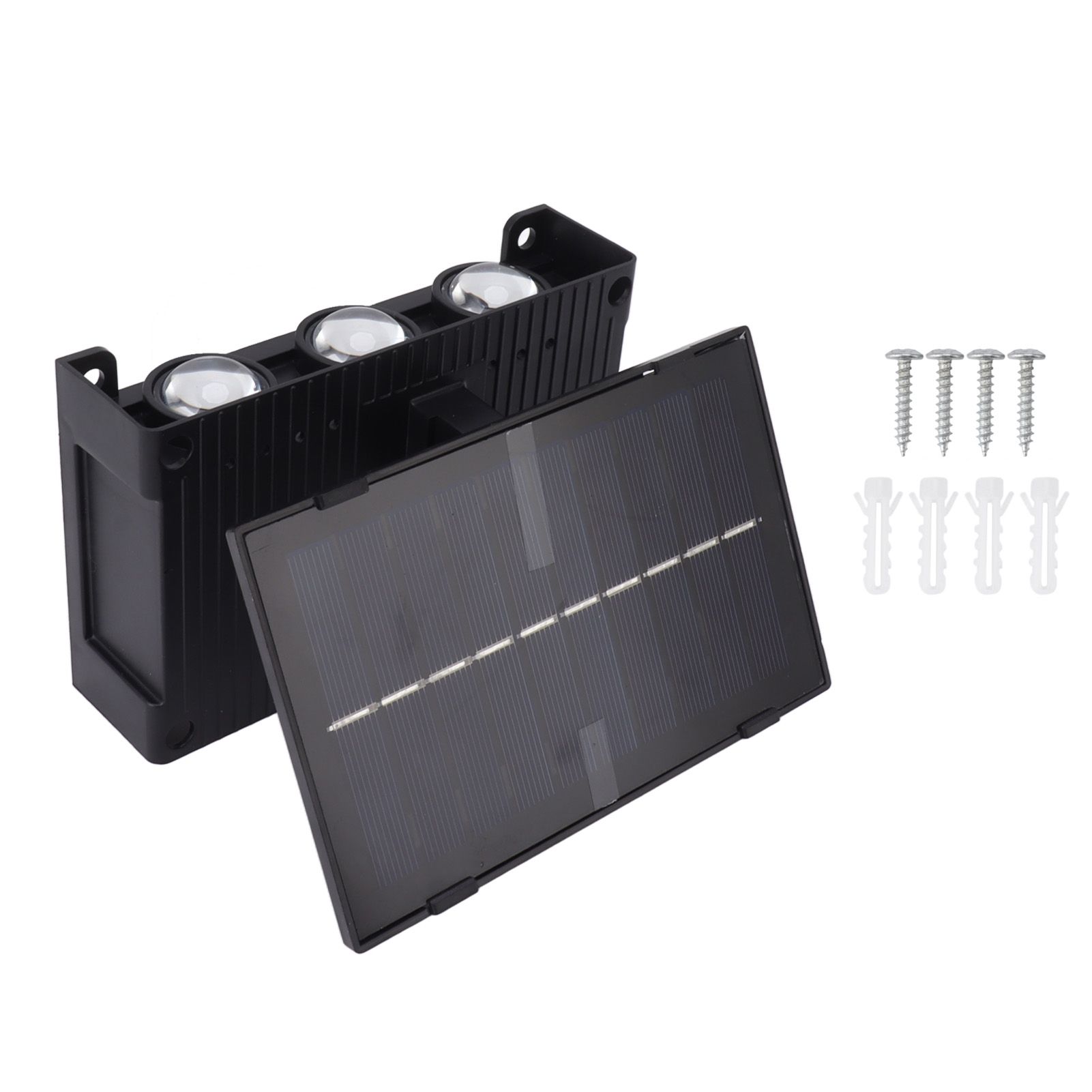 Solar Outdoor Lights Waterproof 6 LED Bulbs Ambient Outdoor Wall Lamp for