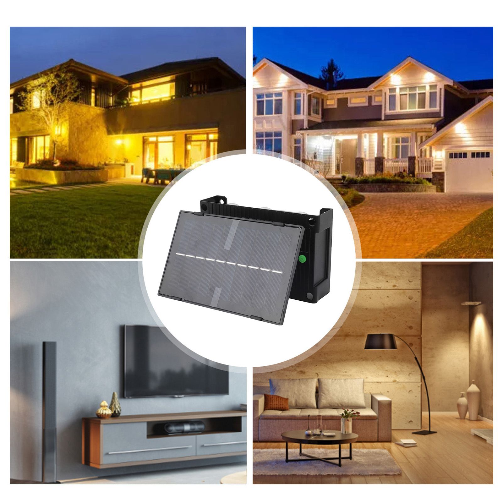 Solar Outdoor Lights Waterproof 6 LED Bulbs Ambient Outdoor Wall Lamp for view 11