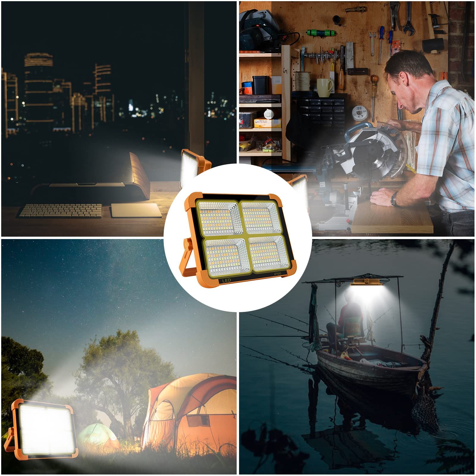 Outdoor Solar Light USB Powered Adjustable RGB Magnetic Lamp for Garden view 11