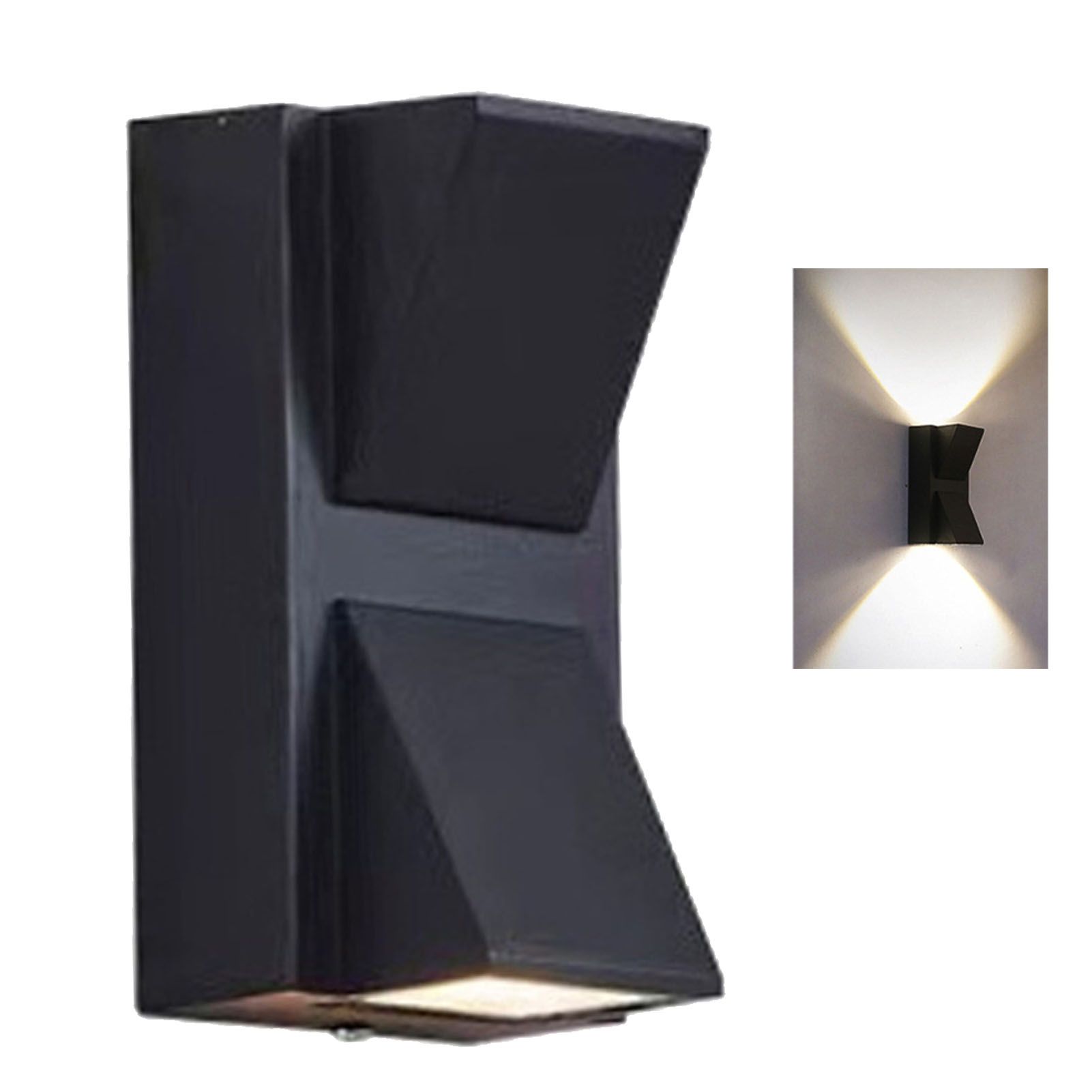 Outdoor Wall Light Plastic Housings Dual Head Exterior Wall Lamp with Up and