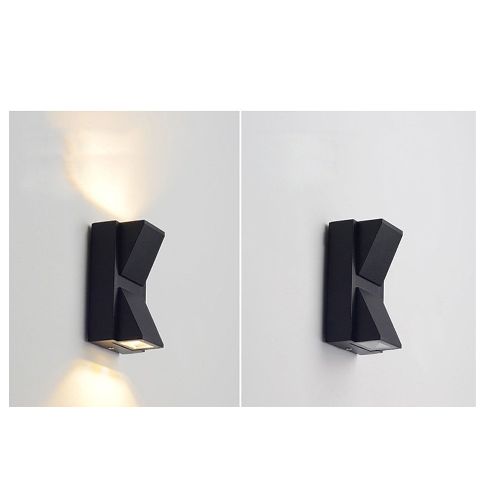 Outdoor Wall Light Plastic Housings Dual Head Exterior Wall Lamp with Up and view 11
