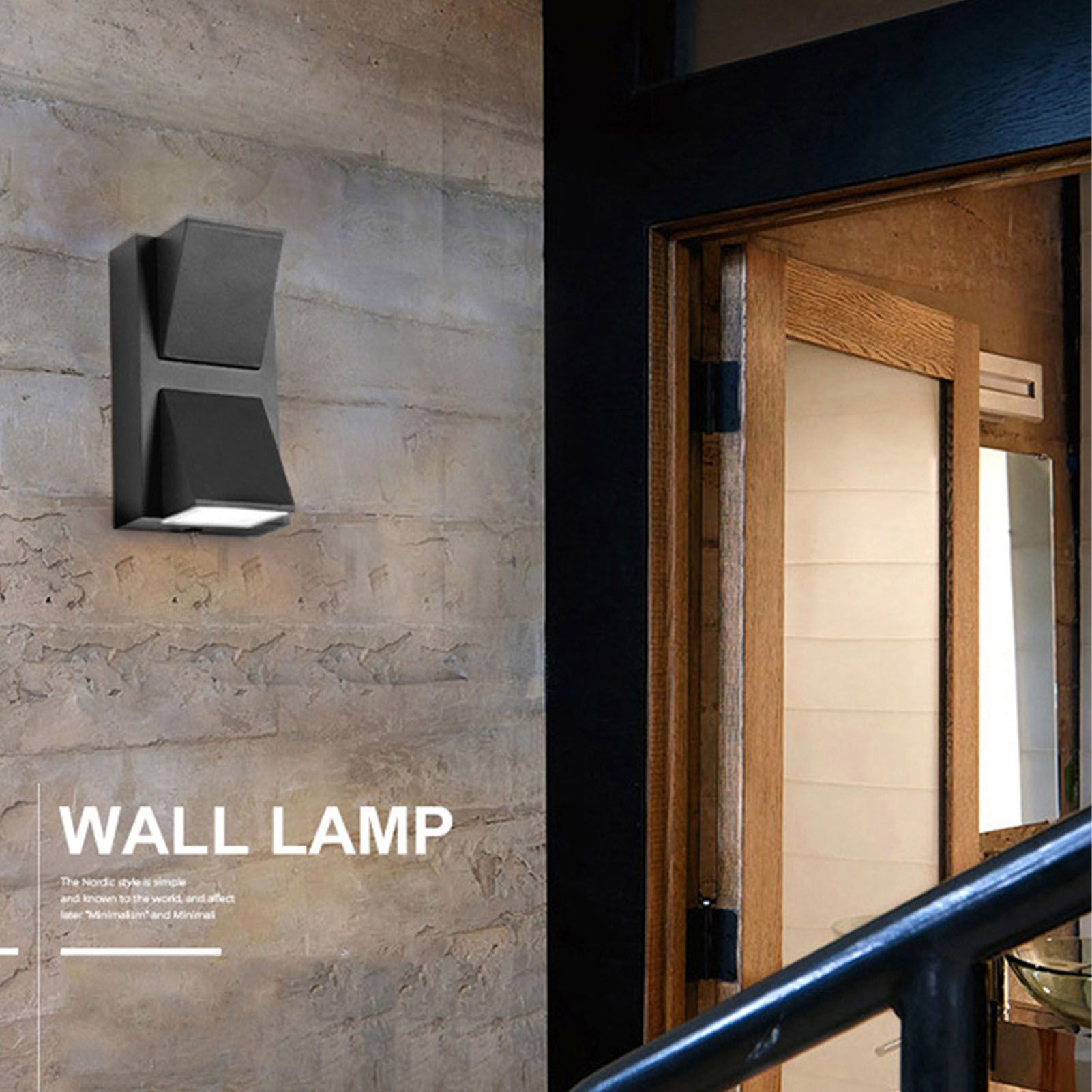 Outdoor Wall Light Plastic Housings Dual Head Exterior Wall Lamp with Up and view 13