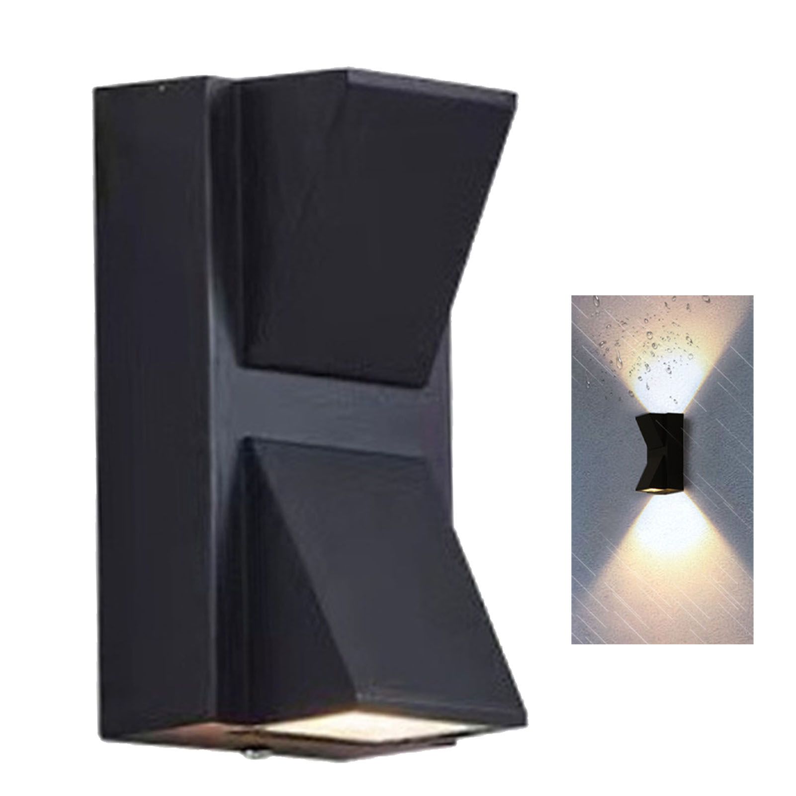 Outdoor Wall Light Plastic Housings Dual Head Exterior Wall Lamp with Up and