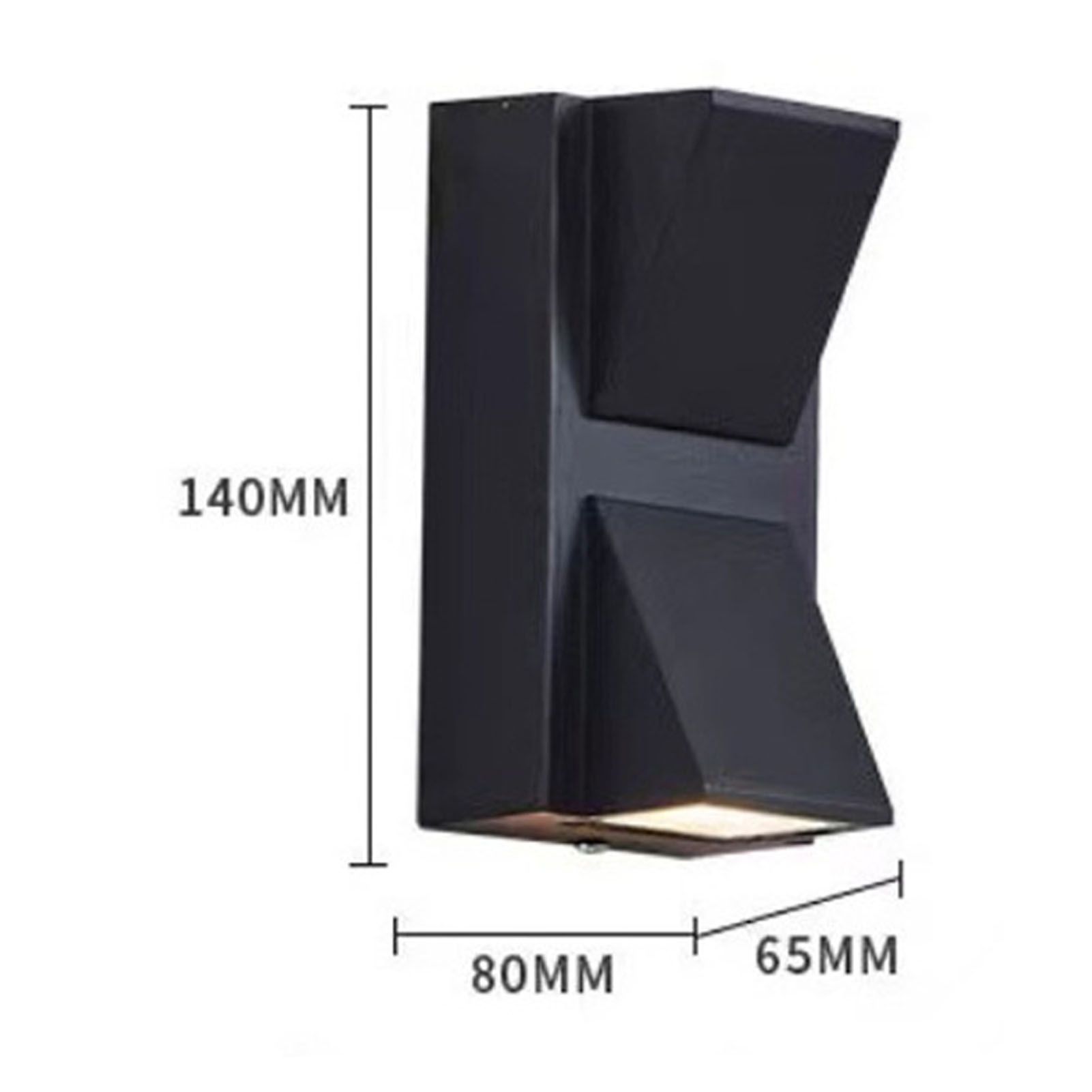 Outdoor Wall Light Plastic Housings Dual Head Exterior Wall Lamp with Up and view 10