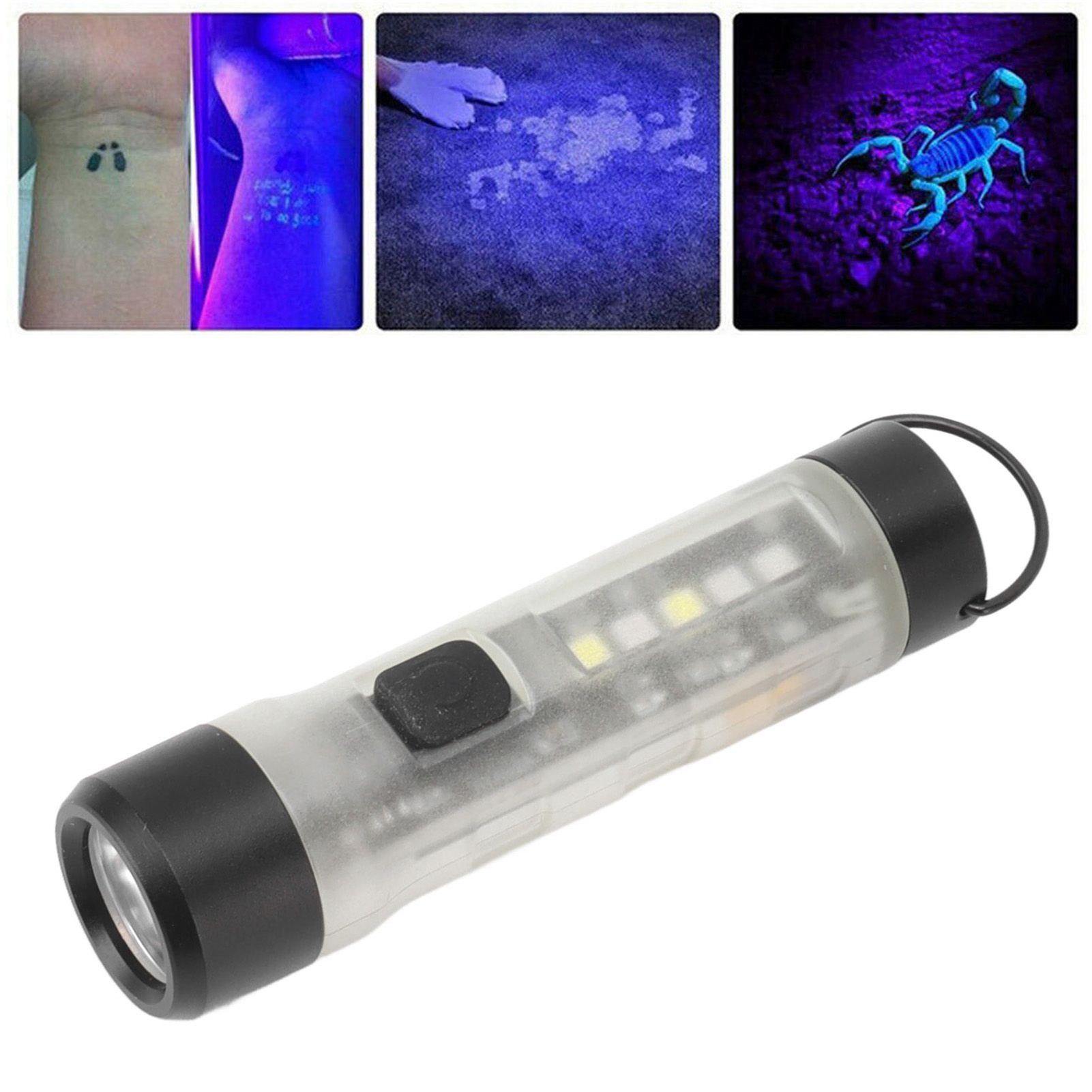 700 Luminous Flux Keychain Flashlight LED Mini Pocket Flashlight With Type C view 11