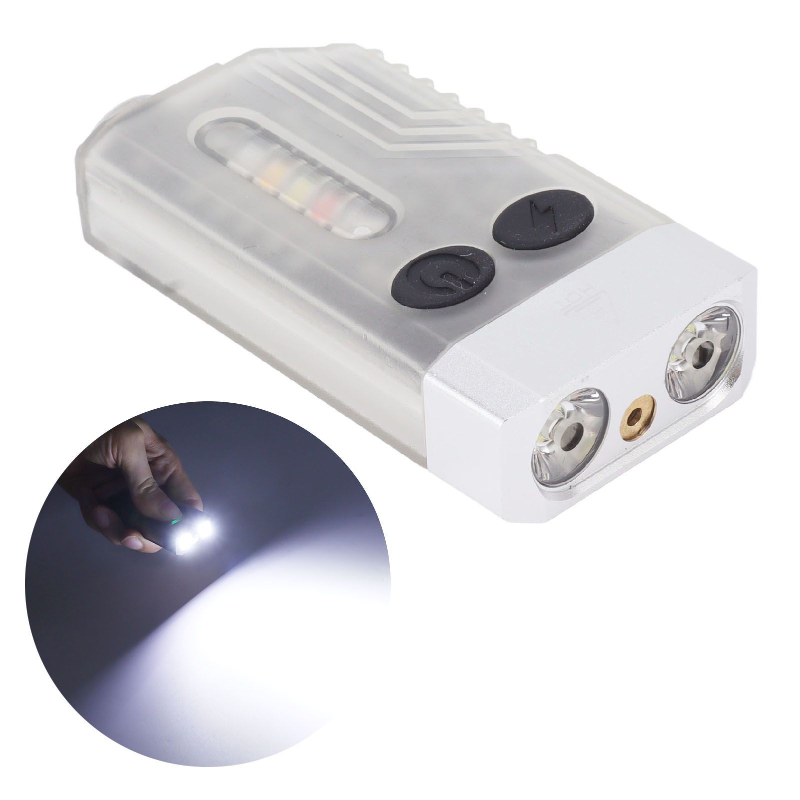 Keychain EDC Flashlight 3.7V 1000mAh IP65 365nm Rechargeable Mini Keychain view 11
