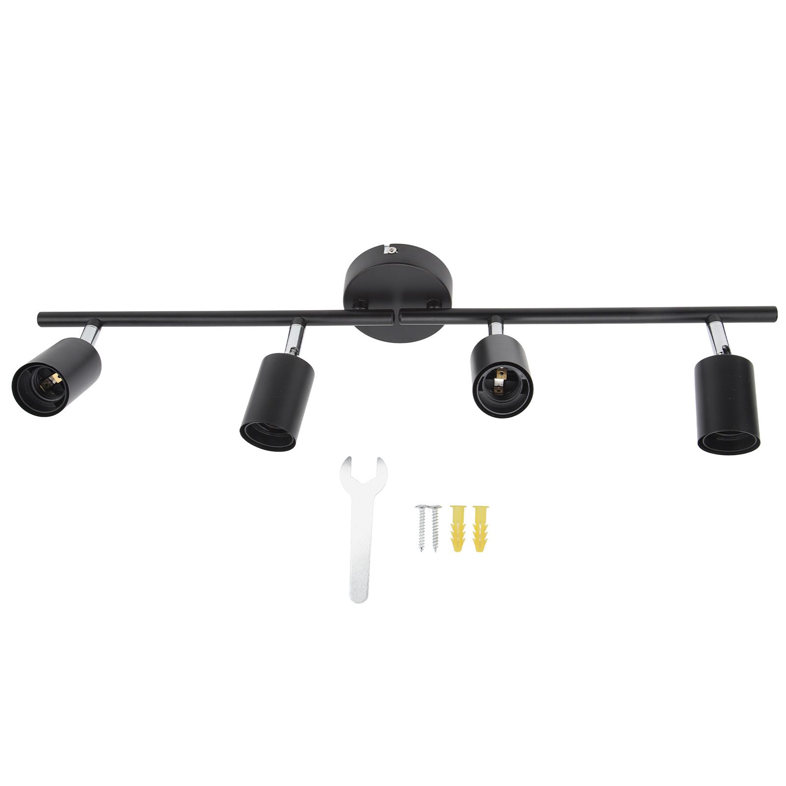 Tracking Lights Ceiling LED 4 60W Adjustable Angle Foldable Matte Black 4