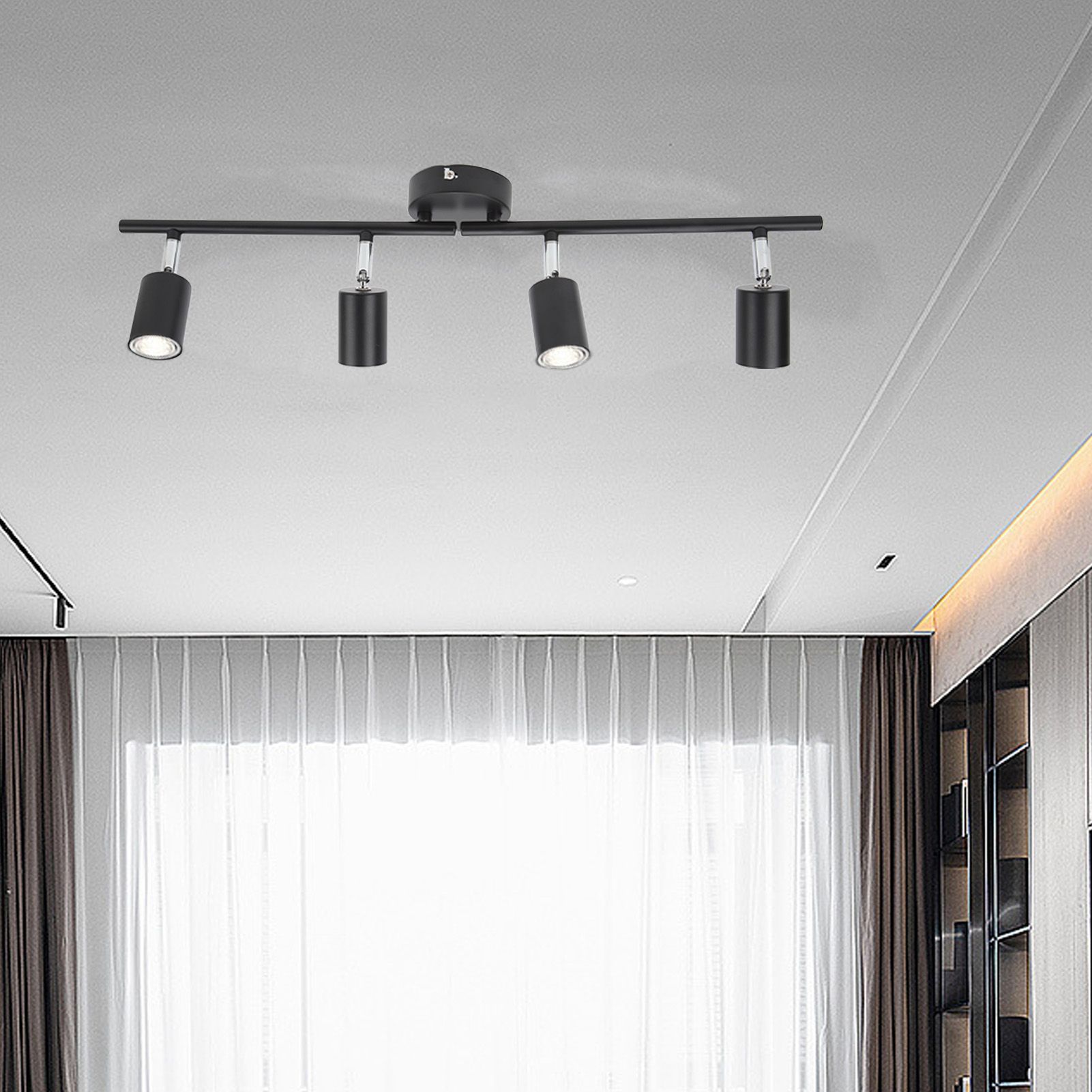 Tracking Lights Ceiling LED 4 60W Adjustable Angle Foldable Matte Black 4 view 11