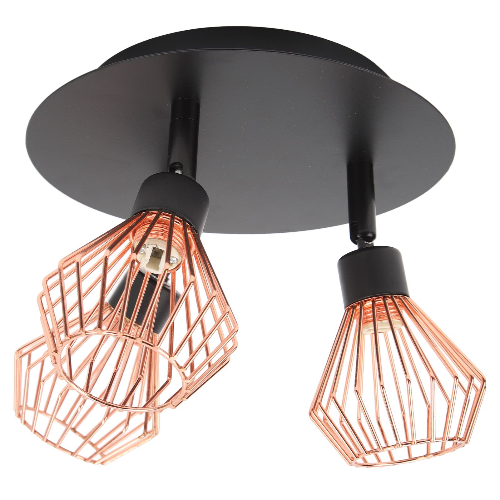 3 Light Fixtures Ceiling Mount Matte Black G9 Bulb Sockets Multi Directional view 2