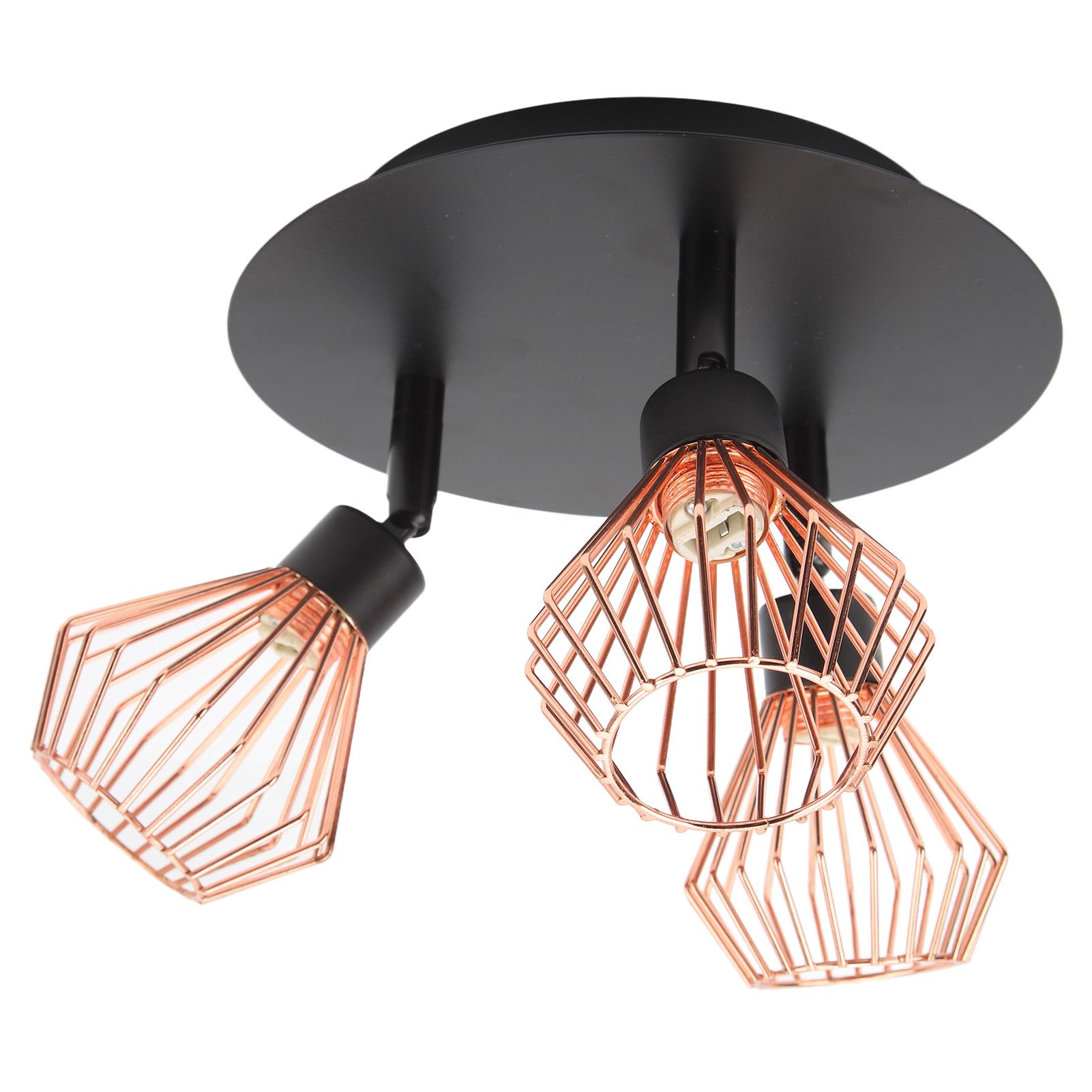 3 Light Fixtures Ceiling Mount Matte Black G9 Bulb Sockets Multi Directional view 4