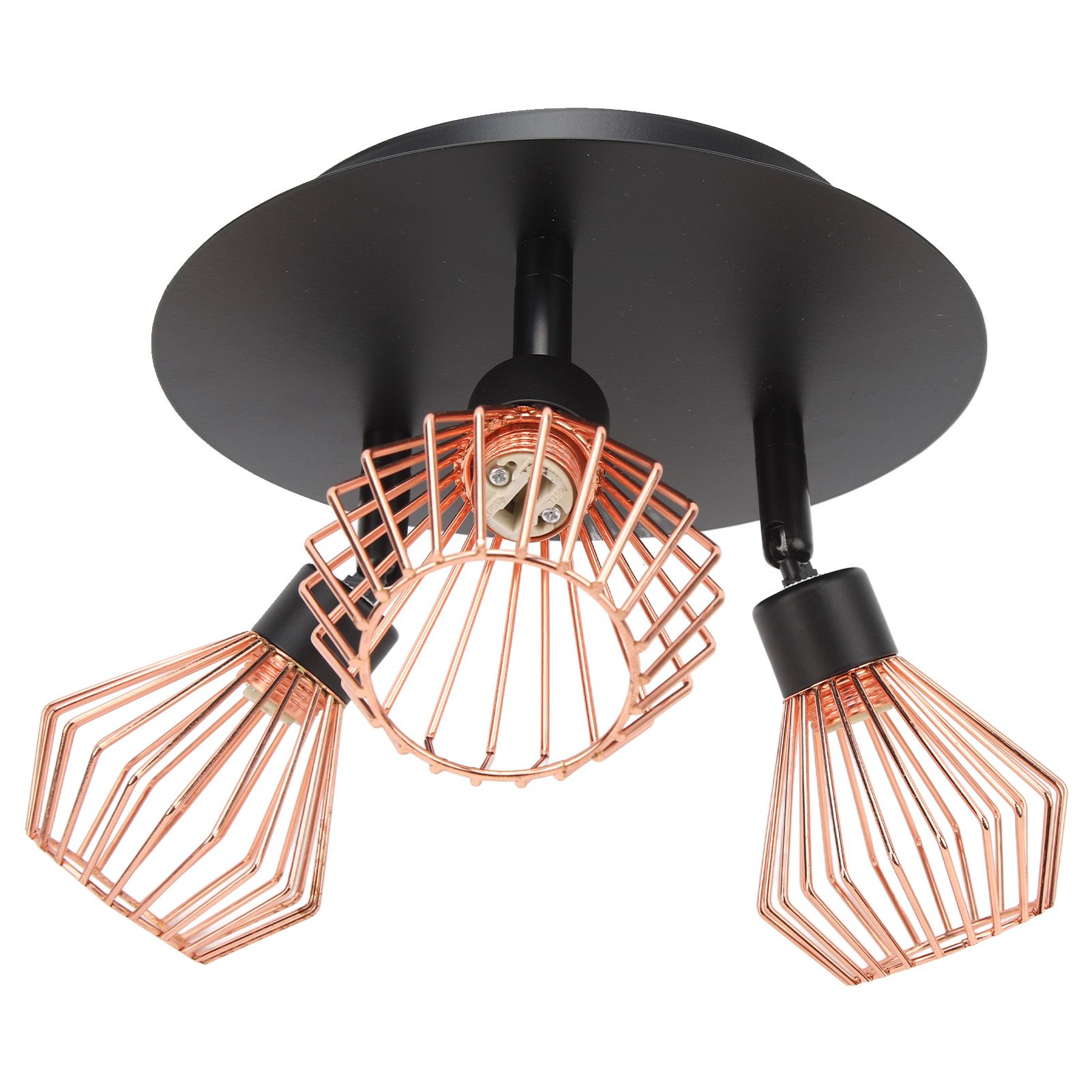 3 Light Fixtures Ceiling Mount Matte Black G9 Bulb Sockets Multi Directional view 6