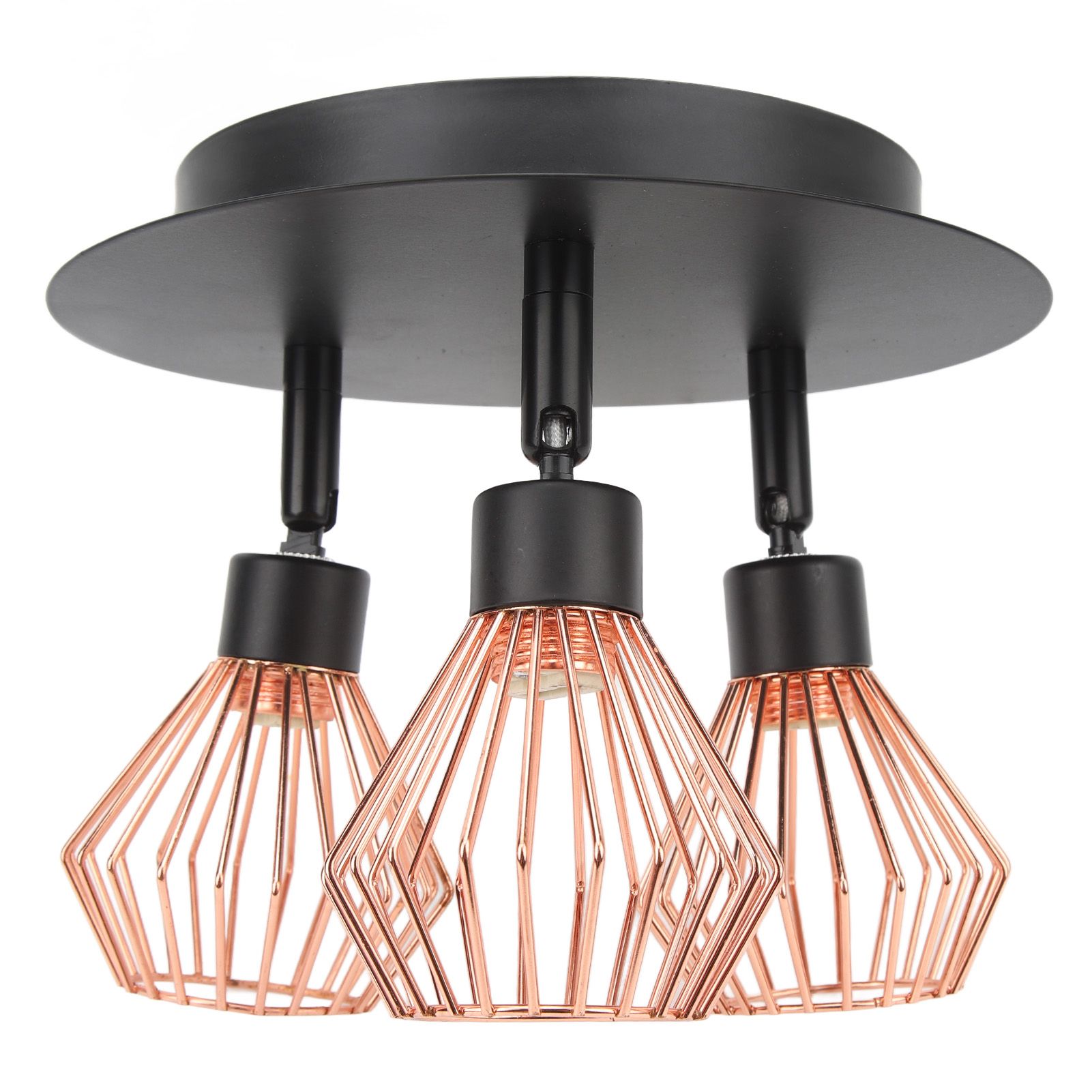 3 Light Fixtures Ceiling Mount Matte Black G9 Bulb Sockets Multi Directional view 7