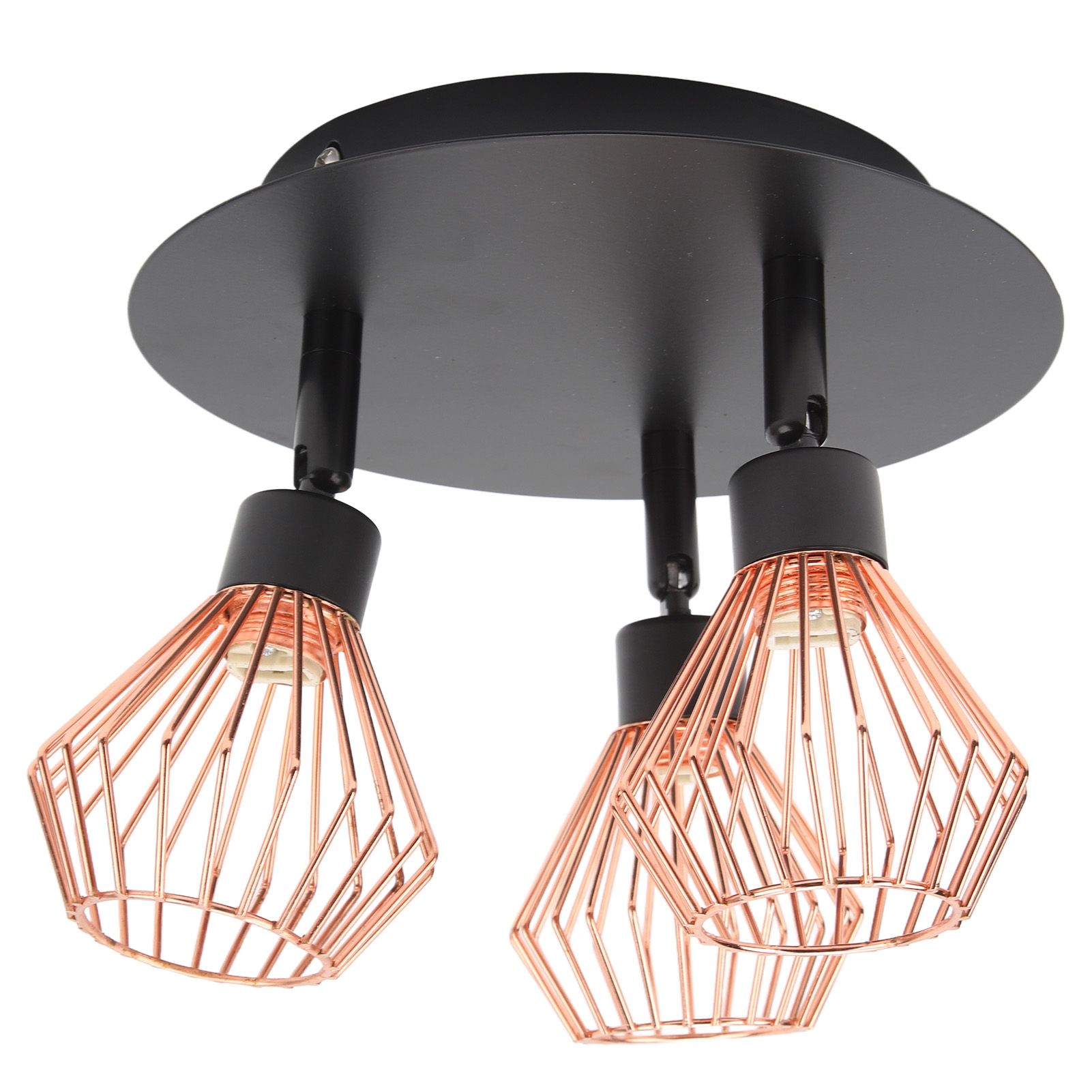 3 Light Fixtures Ceiling Mount Matte Black G9 Bulb Sockets Multi Directional view 8