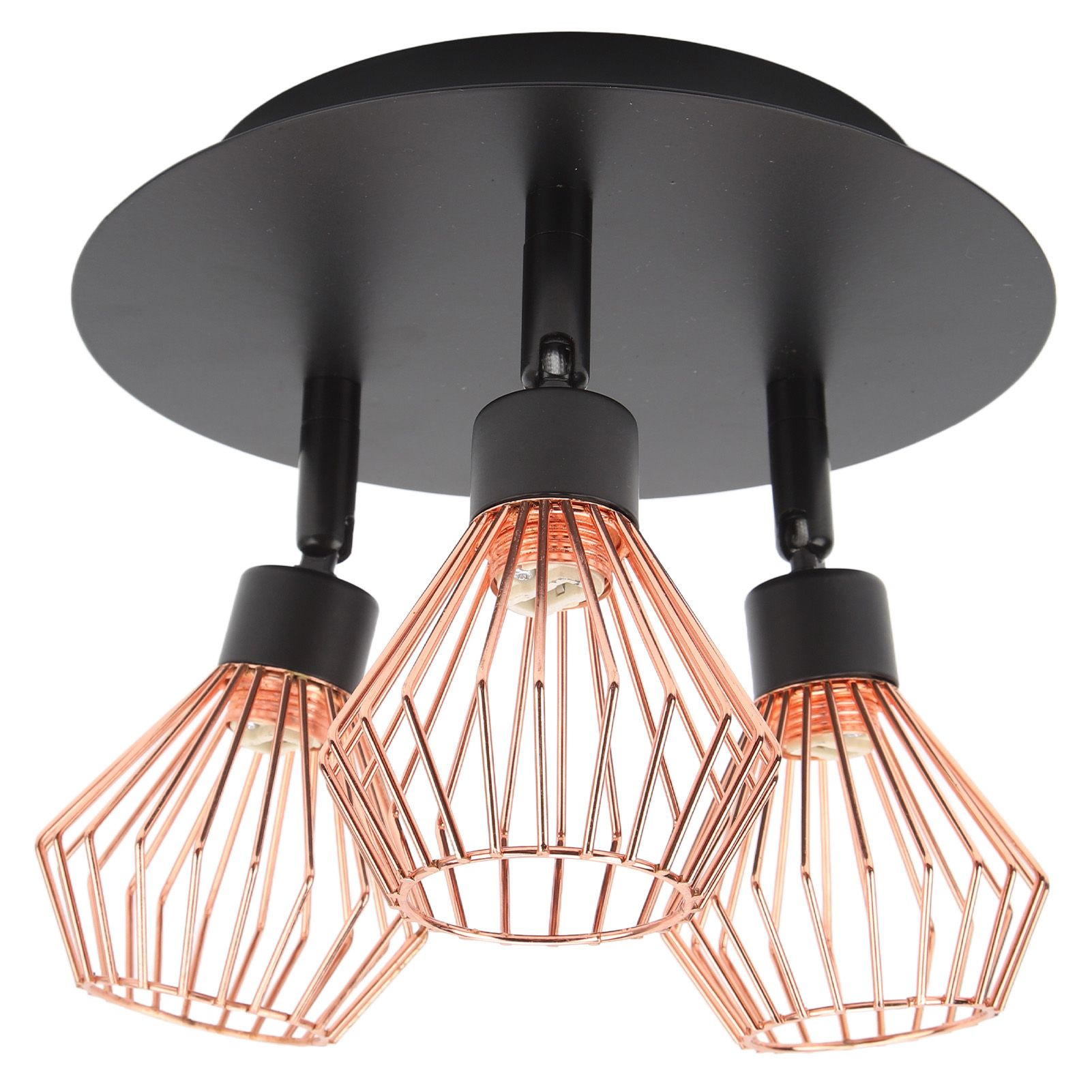 3 Light Fixtures Ceiling Mount Matte Black G9 Bulb Sockets Multi Directional view 9