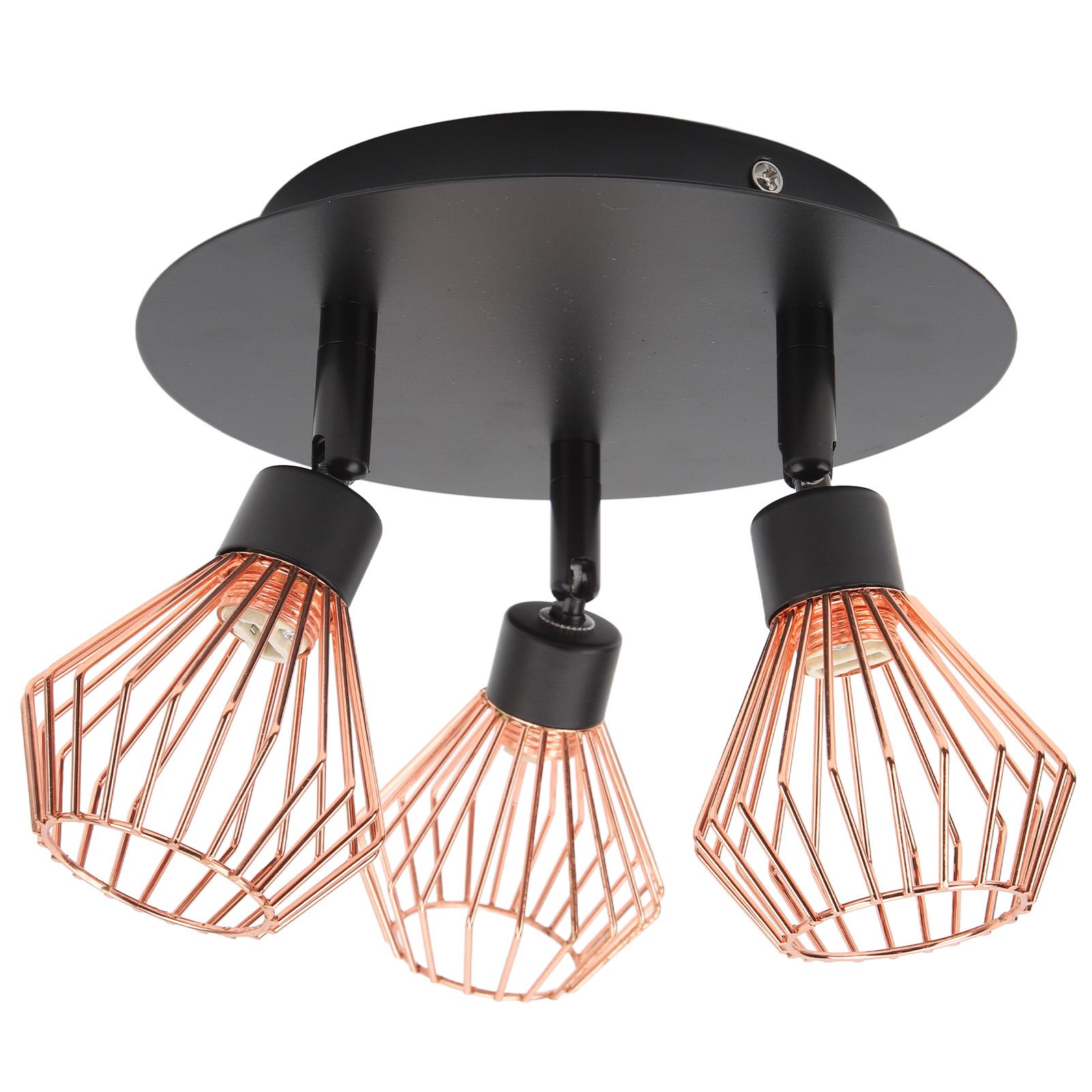 3 Light Fixtures Ceiling Mount Matte Black G9 Bulb Sockets Multi Directional view 10