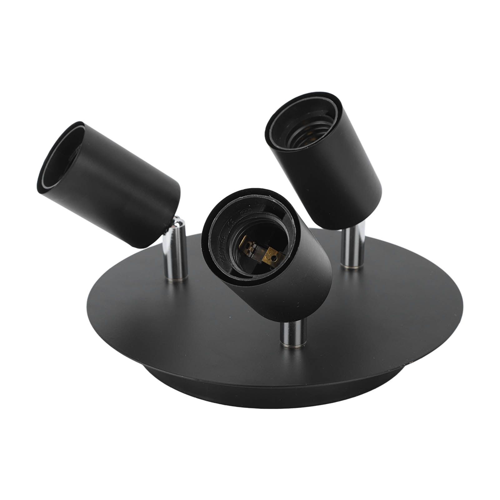 Ceiling Spotlight Holder 3 Head Rotating Lamp Base Ceiling Lamp Holder E27 view 4