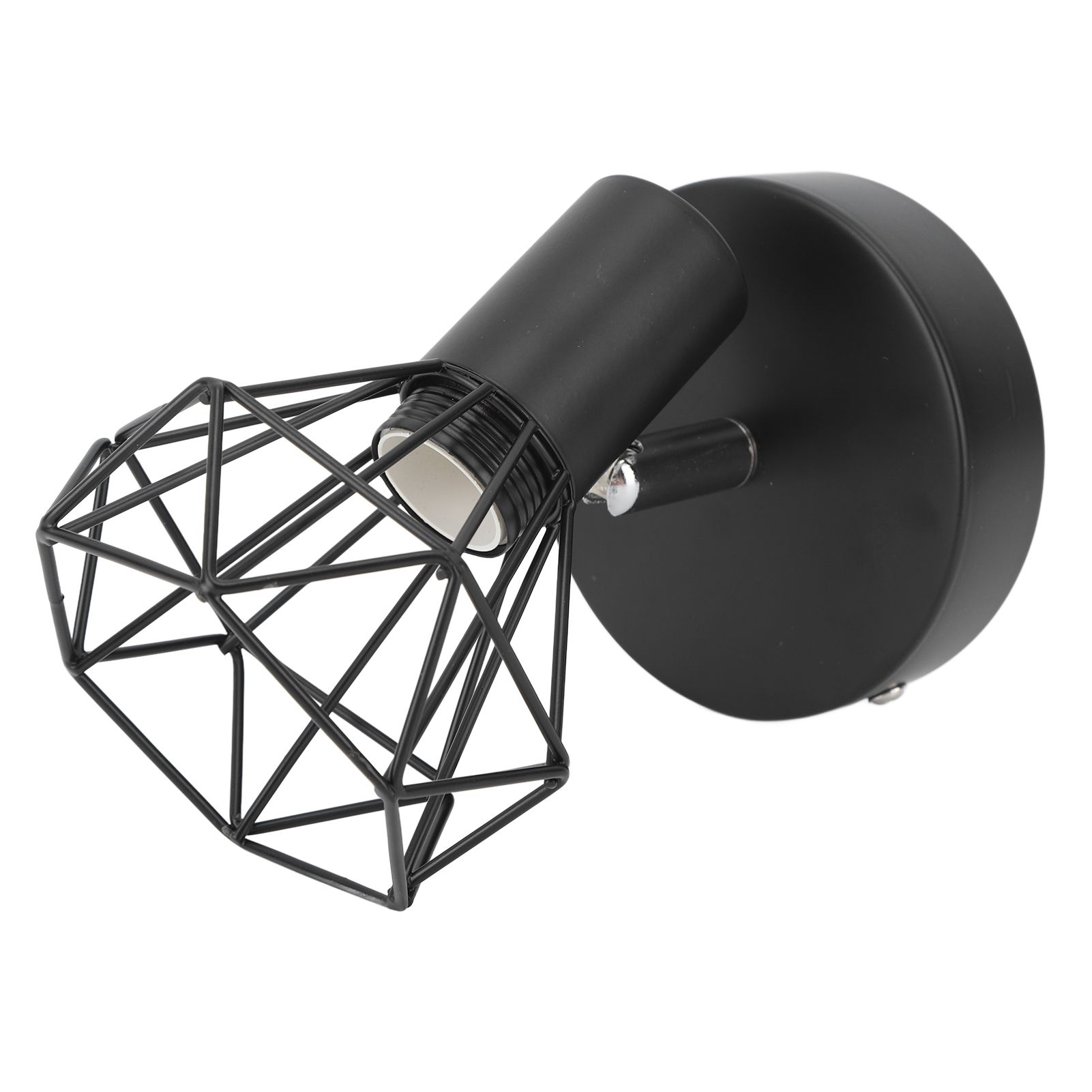 Adjustable Lamp Holder Industrial Black E14 Wall Mounted Light Bulb Holder for view 5
