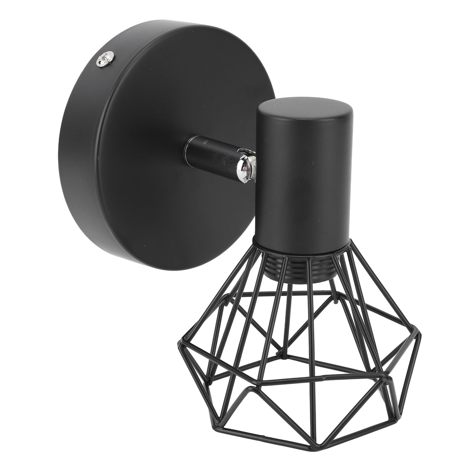 Adjustable Lamp Holder Industrial Black E14 Wall Mounted Light Bulb Holder for view 7