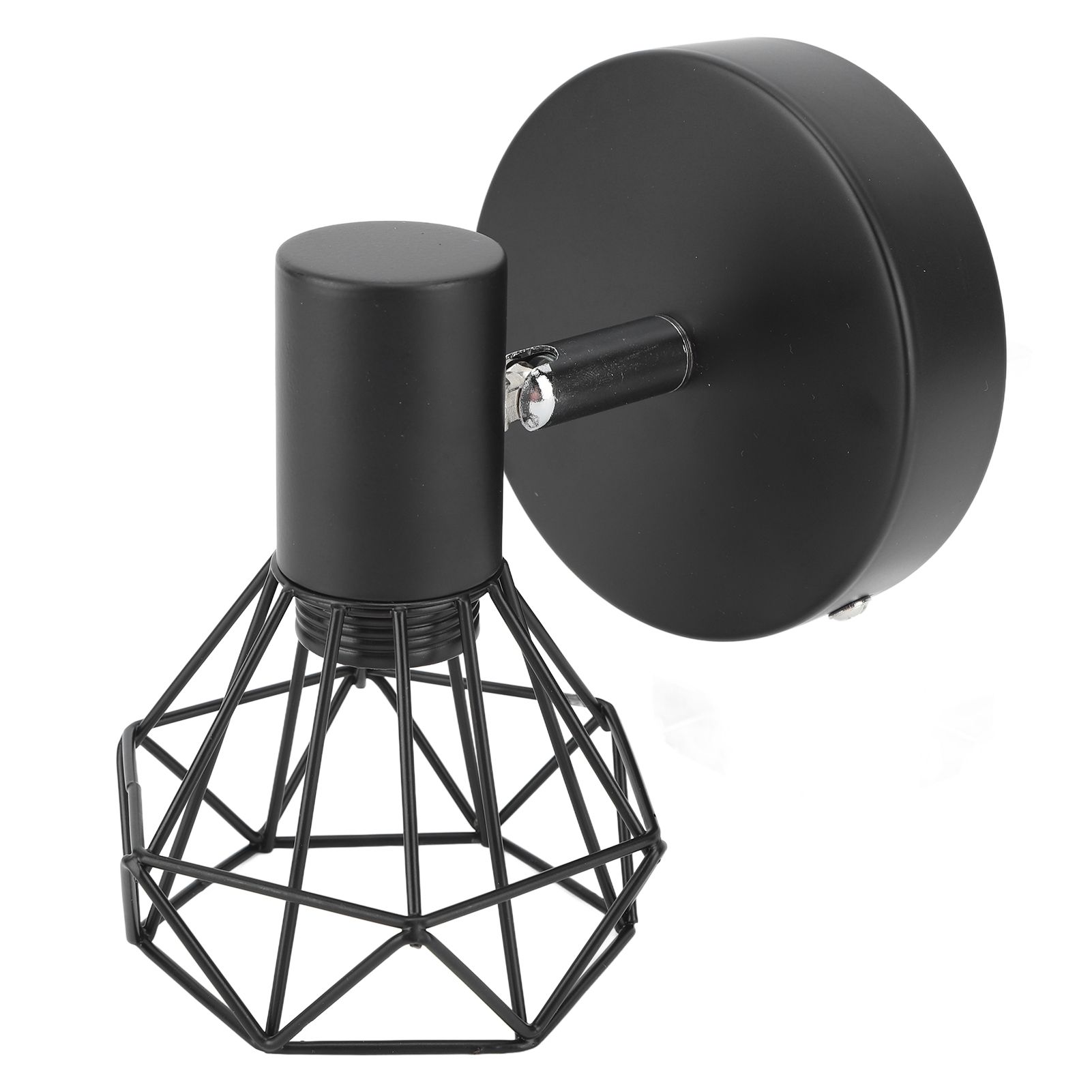 Adjustable Lamp Holder Industrial Black E14 Wall Mounted Light Bulb Holder for view 8