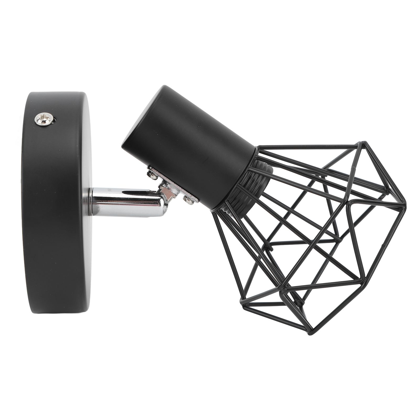 Adjustable Lamp Holder Industrial Black E14 Wall Mounted Light Bulb Holder for view 9