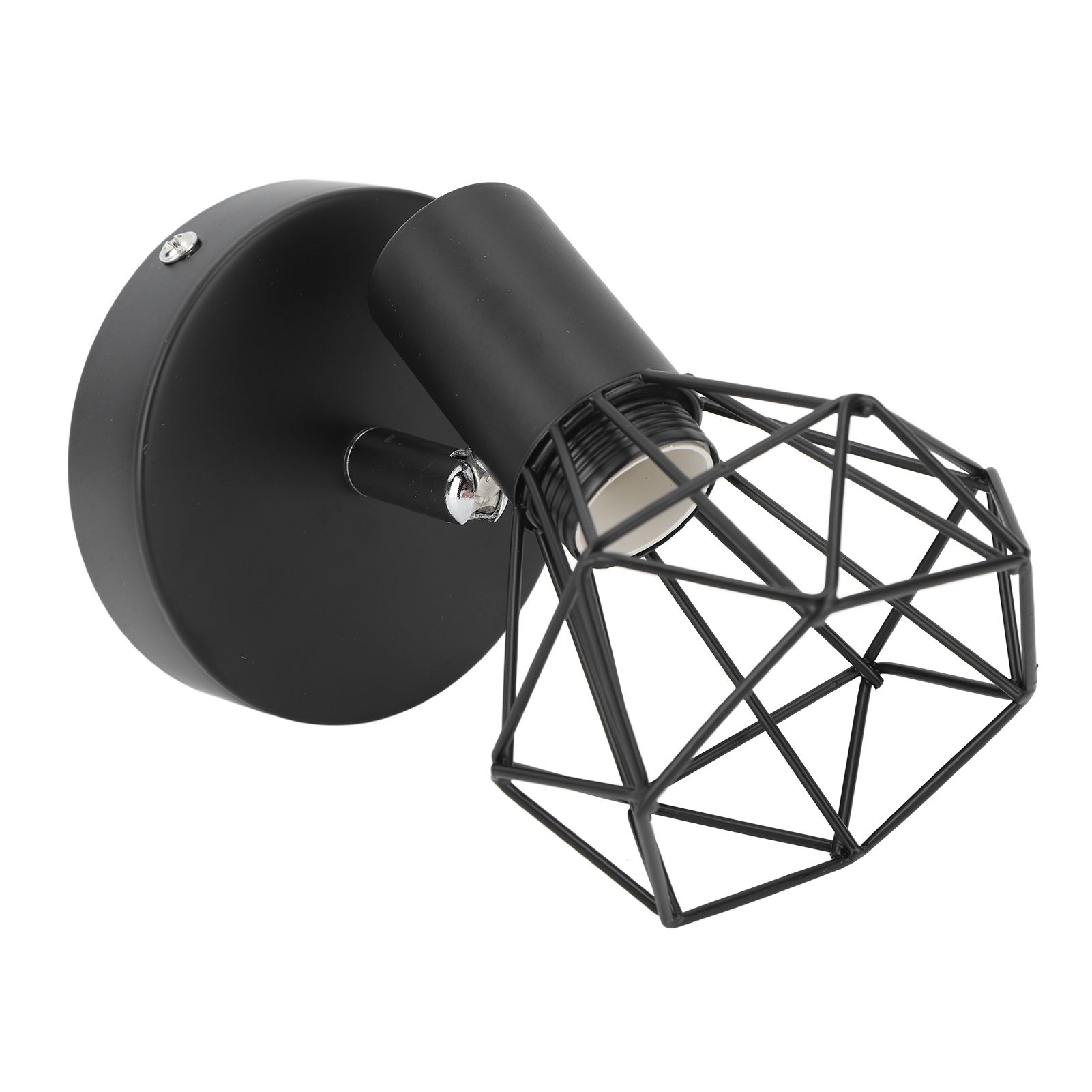Adjustable Lamp Holder Industrial Black E14 Wall Mounted Light Bulb Holder for view 10