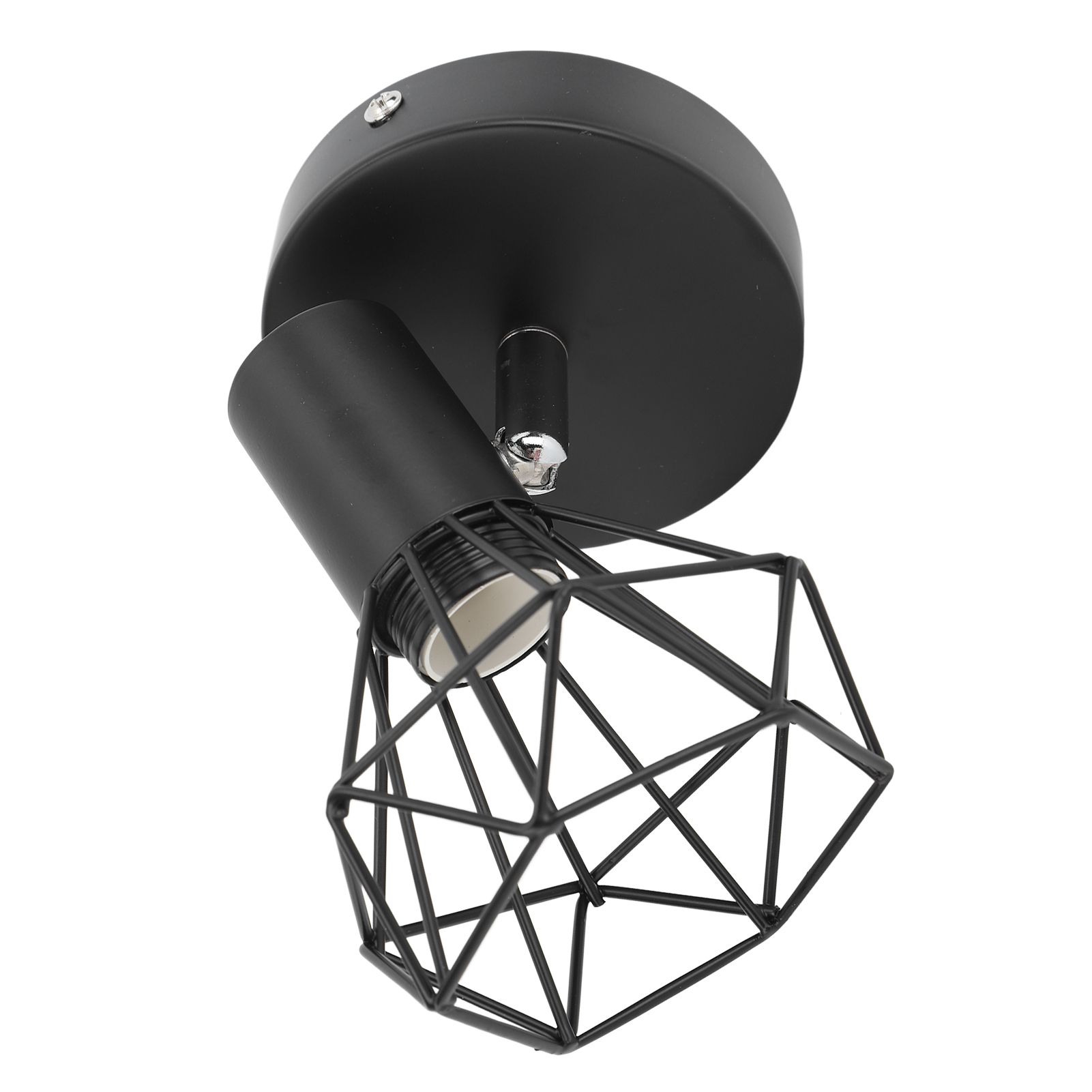 Adjustable Lamp Holder Industrial Black E14 Wall Mounted Light Bulb Holder for view 15