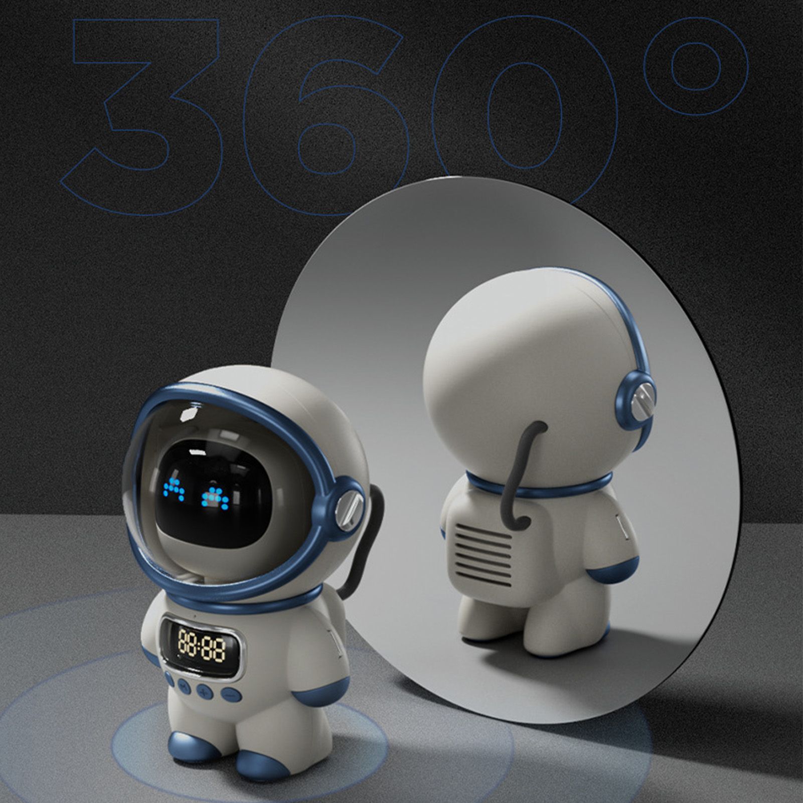 The Astronaut Speaker AI Intelligent Voice Bluetooth Speaker Clock Small Night view 8