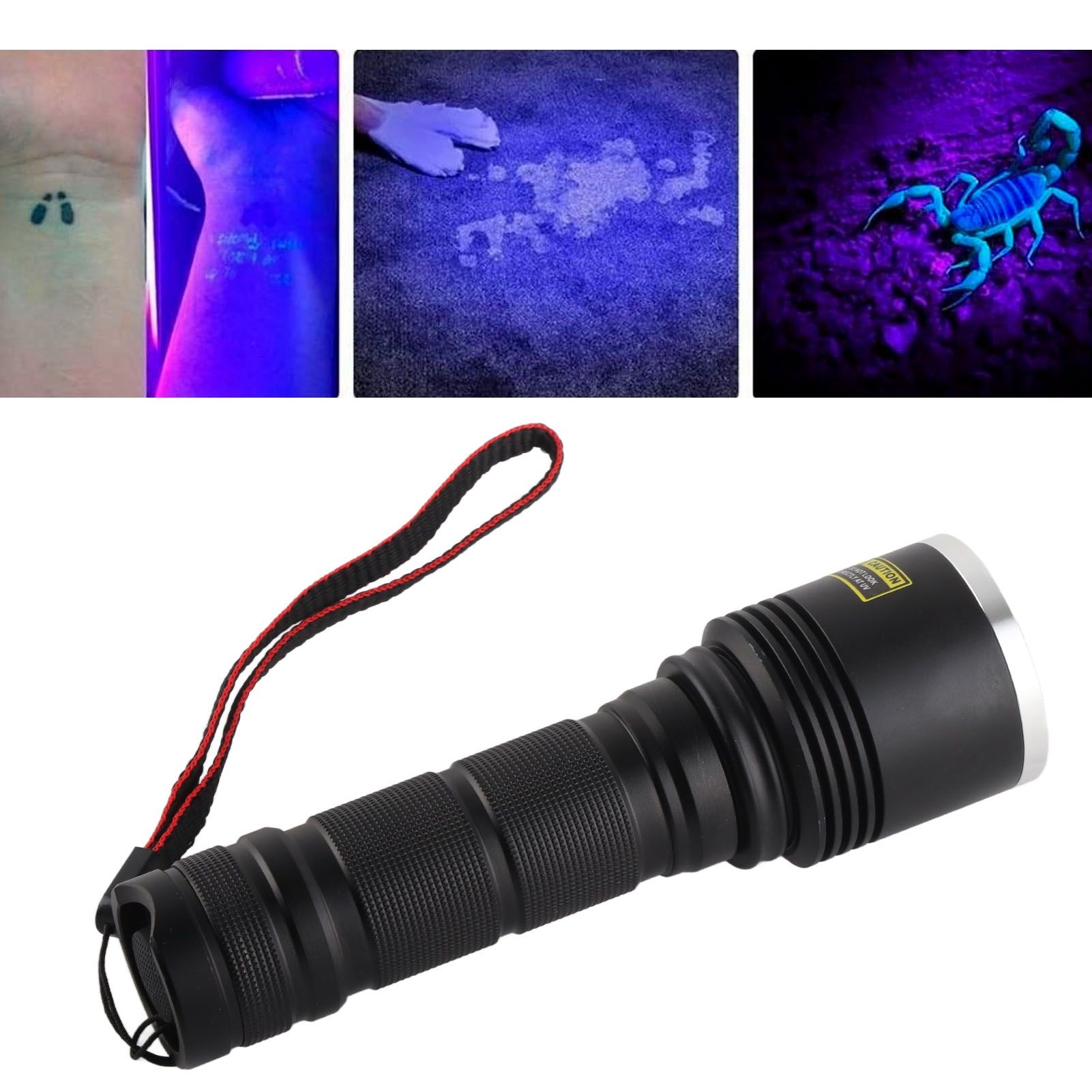 UV Flashlight LED 365nm Blacklight Torch Aluminium Alloy Shell Ultraviolet view 11