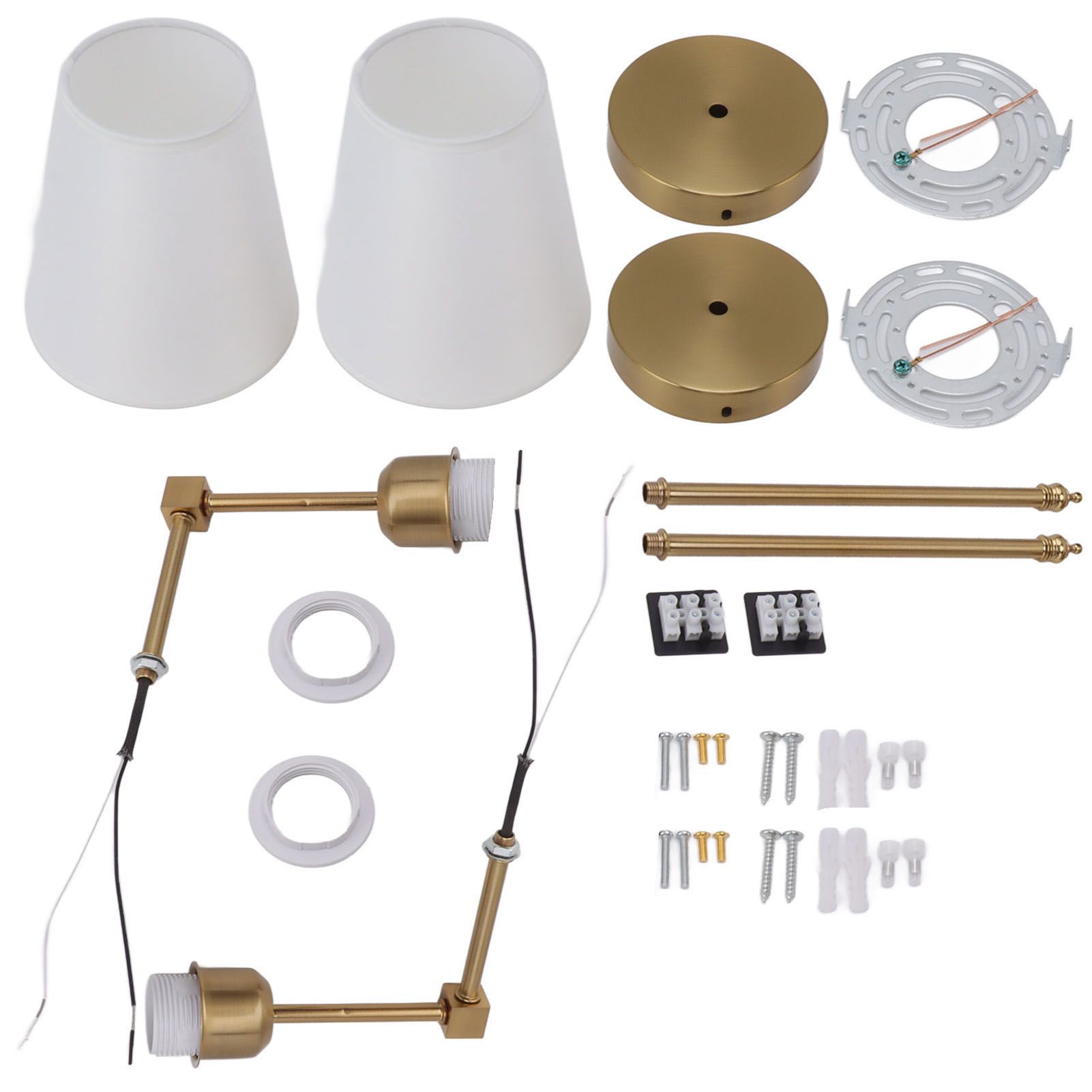 Wall Sconces Sets of 2 Hardwired Bathroom Vanity Light Fixture with White