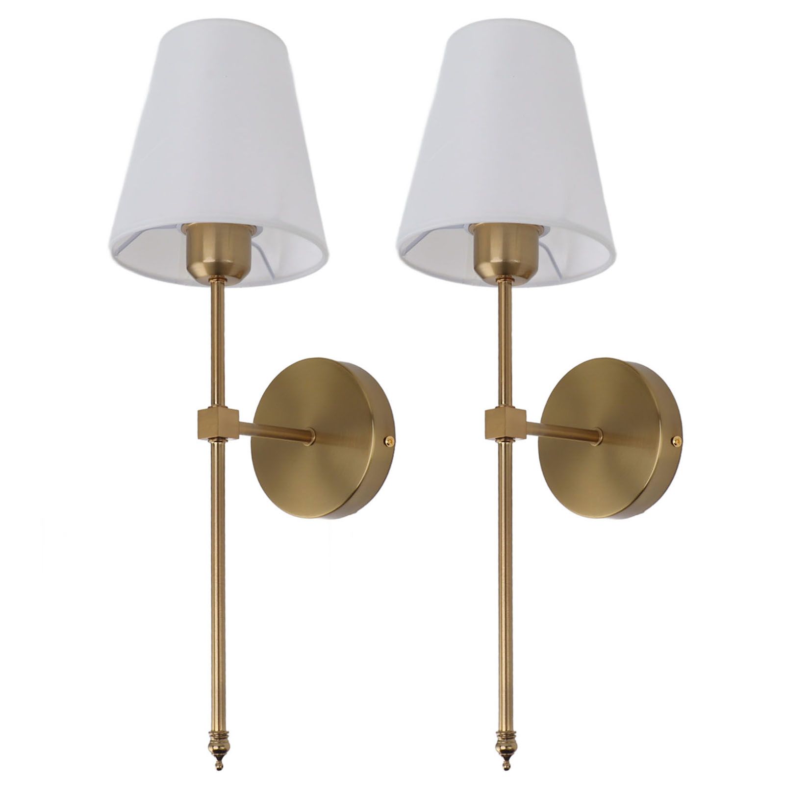 Wall Sconces Sets of 2 Hardwired Bathroom Vanity Light Fixture with White view 3