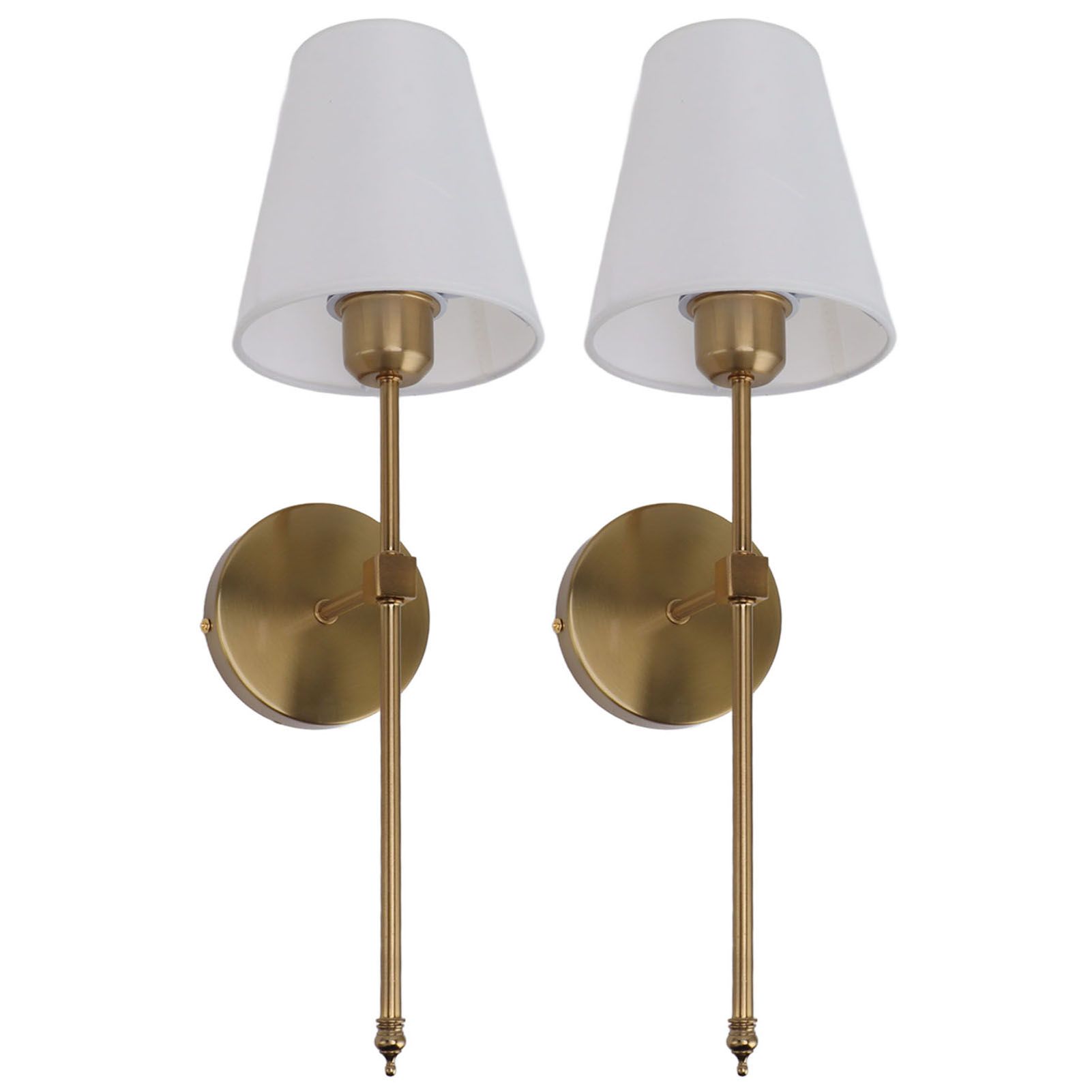 Wall Sconces Sets of 2 Hardwired Bathroom Vanity Light Fixture with White view 4