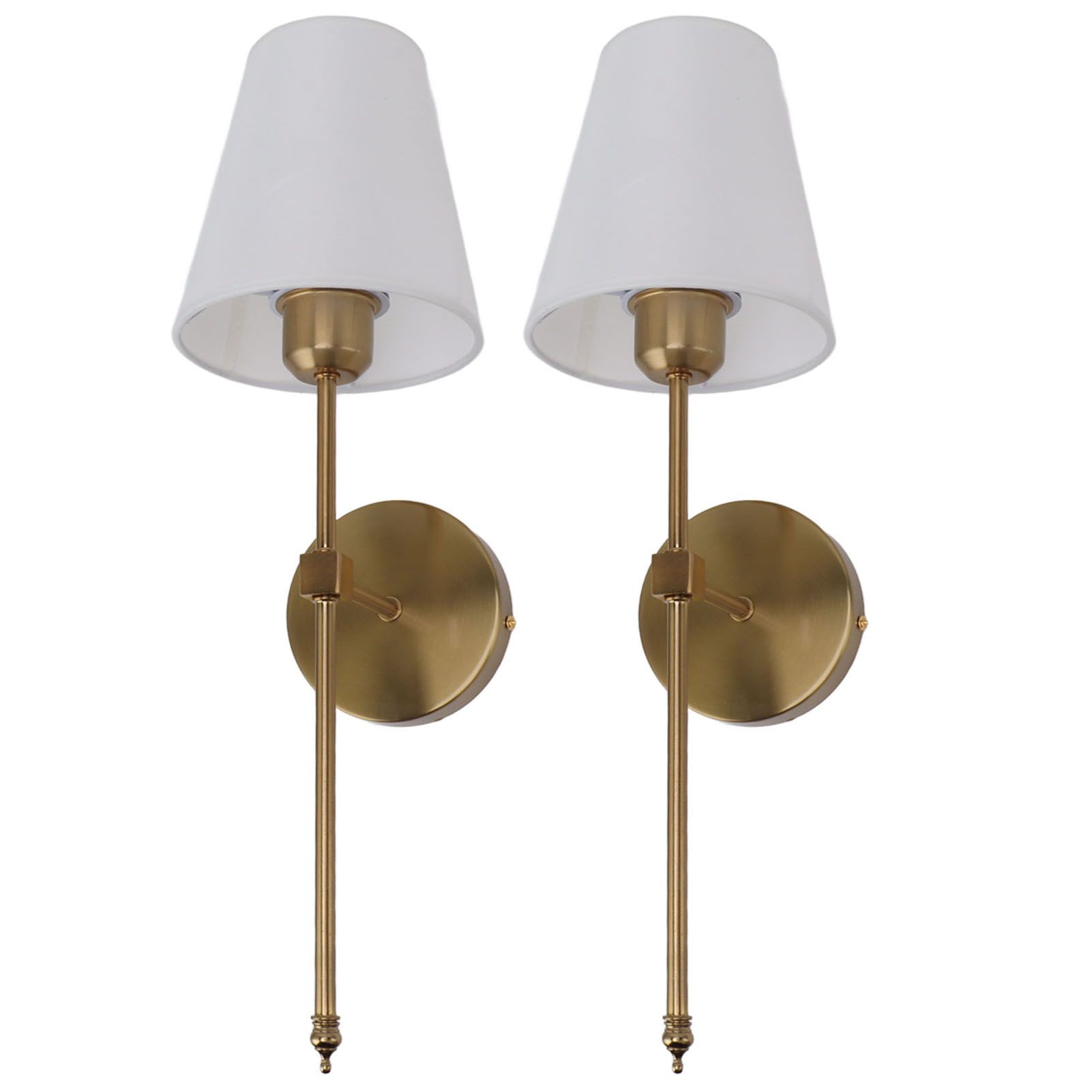 Wall Sconces Sets of 2 Hardwired Bathroom Vanity Light Fixture with White view 5