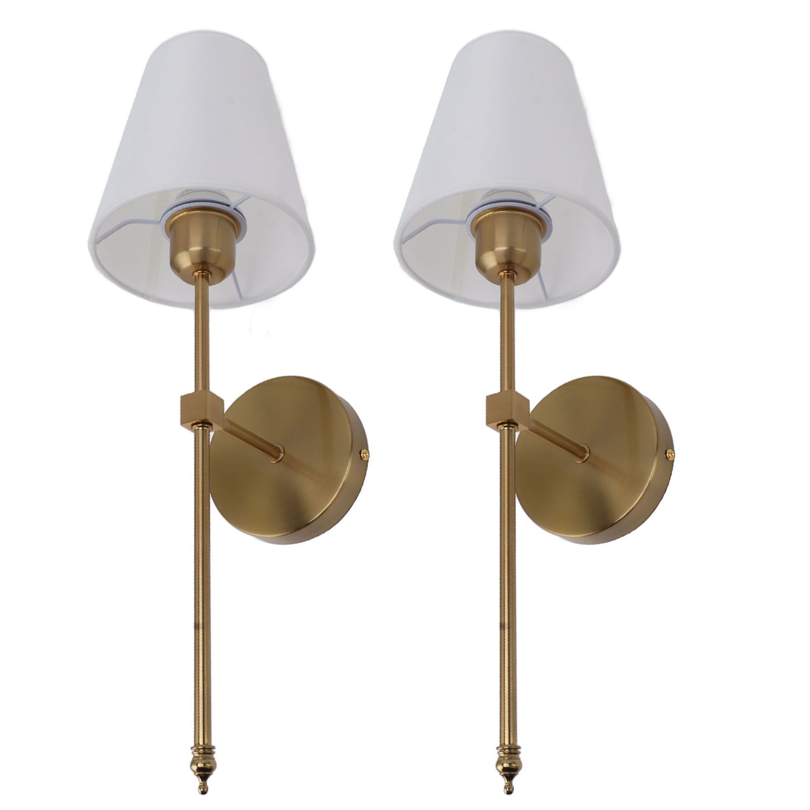 Wall Sconces Sets of 2 Hardwired Bathroom Vanity Light Fixture with White view 8