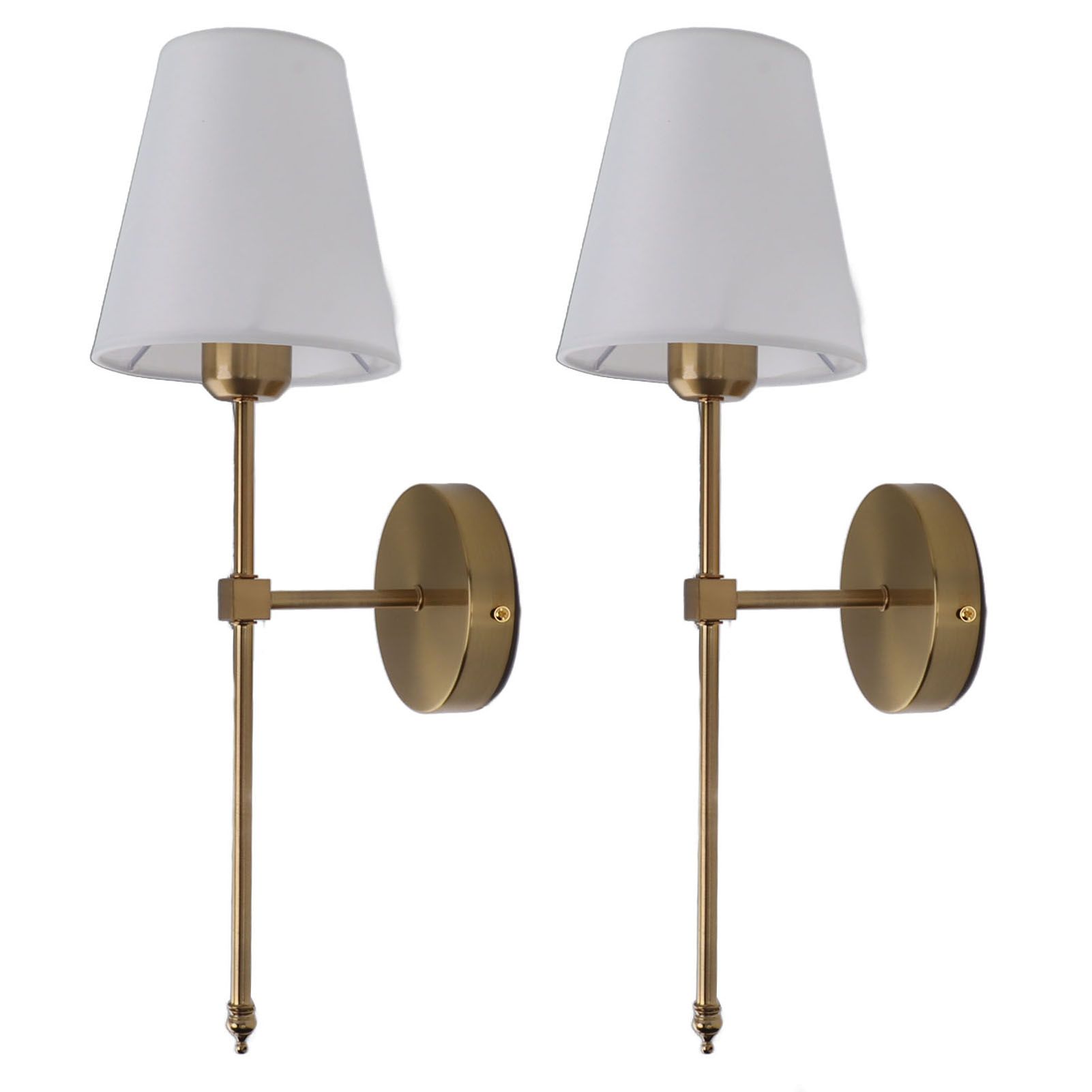 Wall Sconces Sets of 2 Hardwired Bathroom Vanity Light Fixture with White view 9