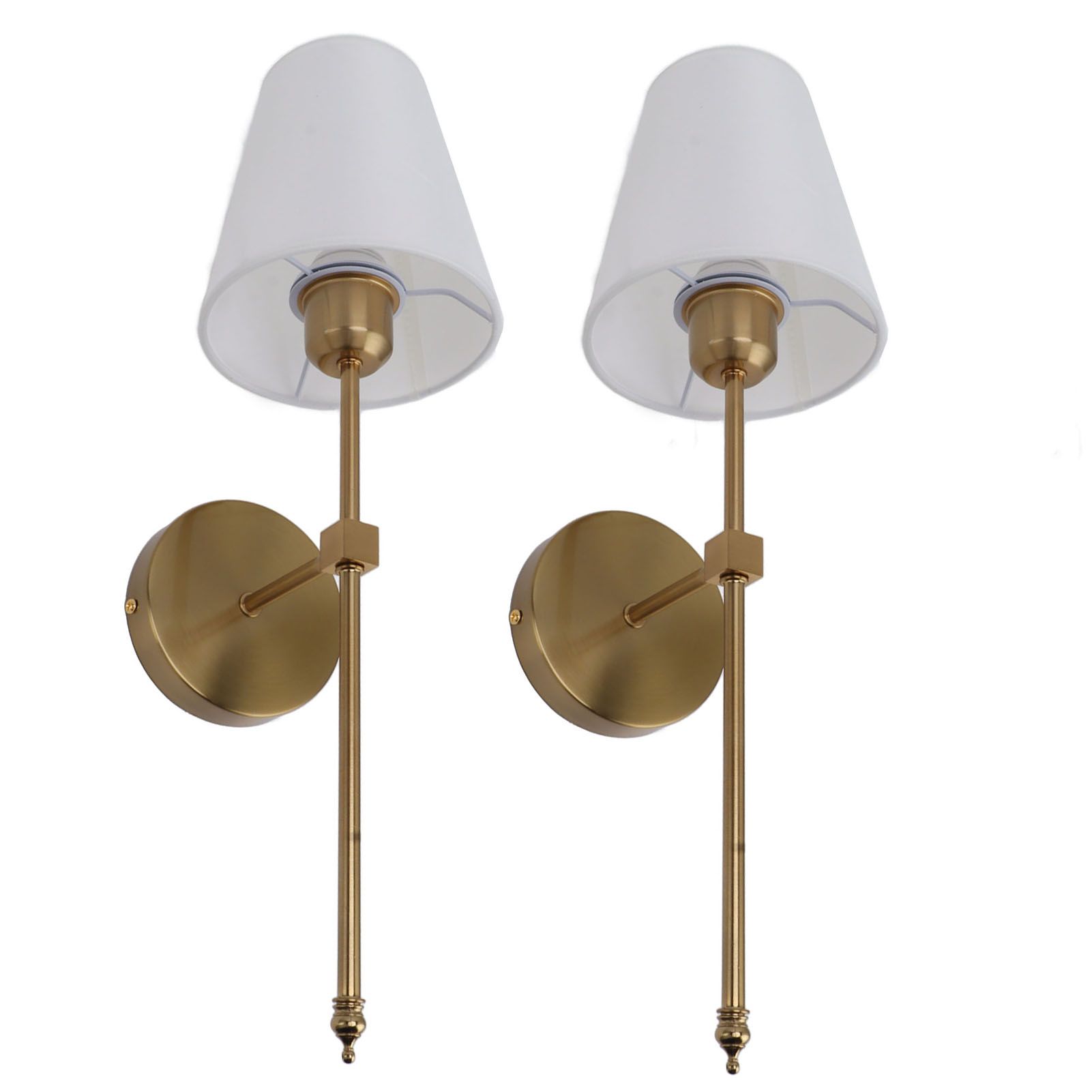 Wall Sconces Sets of 2 Hardwired Bathroom Vanity Light Fixture with White view 10