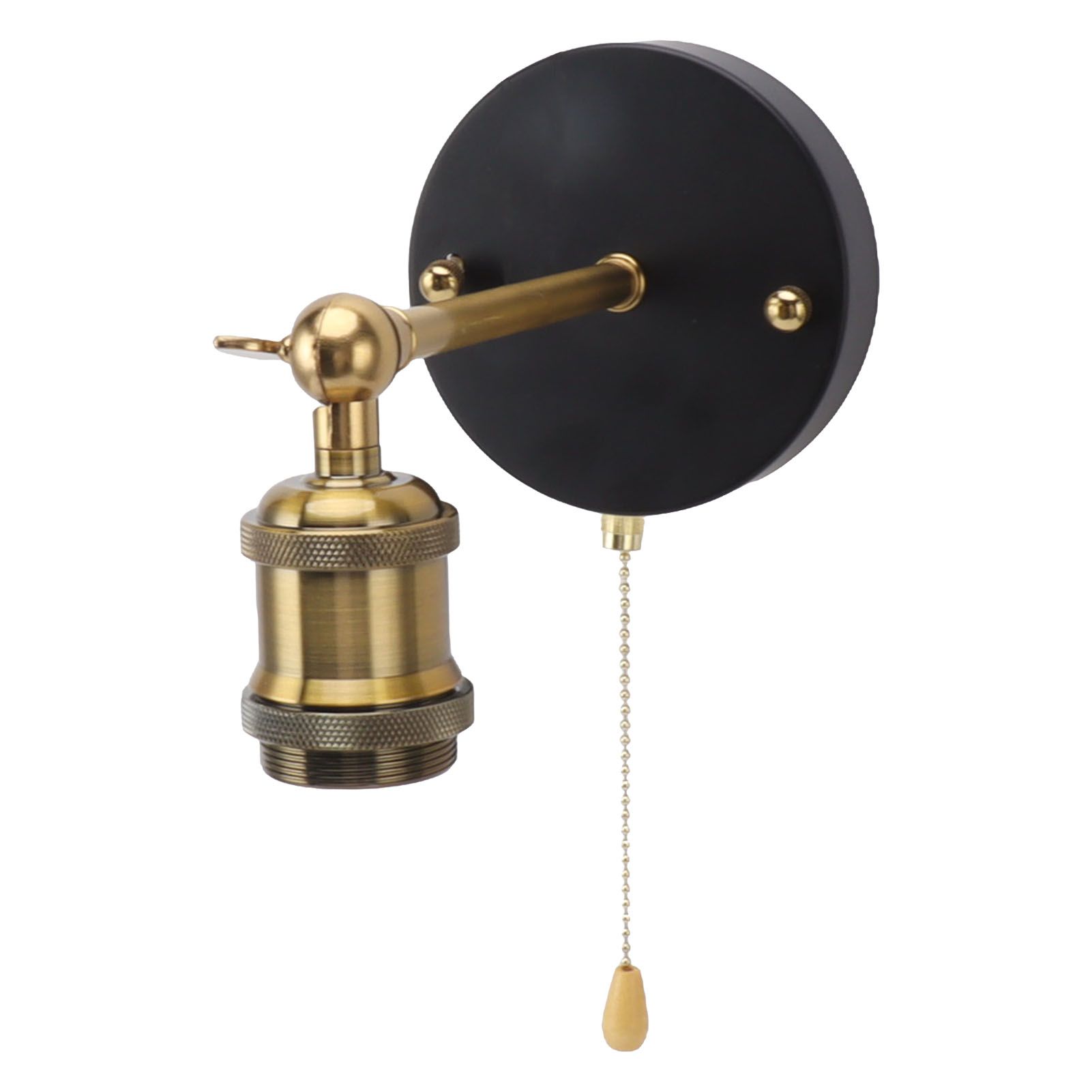Retro Wall Sconce E27 E26 Iron Adjustable Vintage Wall Mounted Lamp Lighting view 2