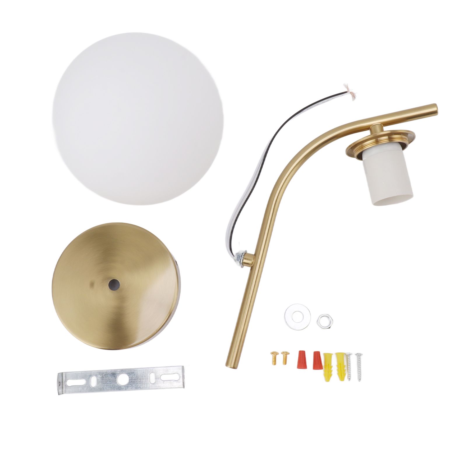 Glass Wall Sconce Indoor Wall Sconce Golden E27 E26 Wall Lamp Holder 85‑265V