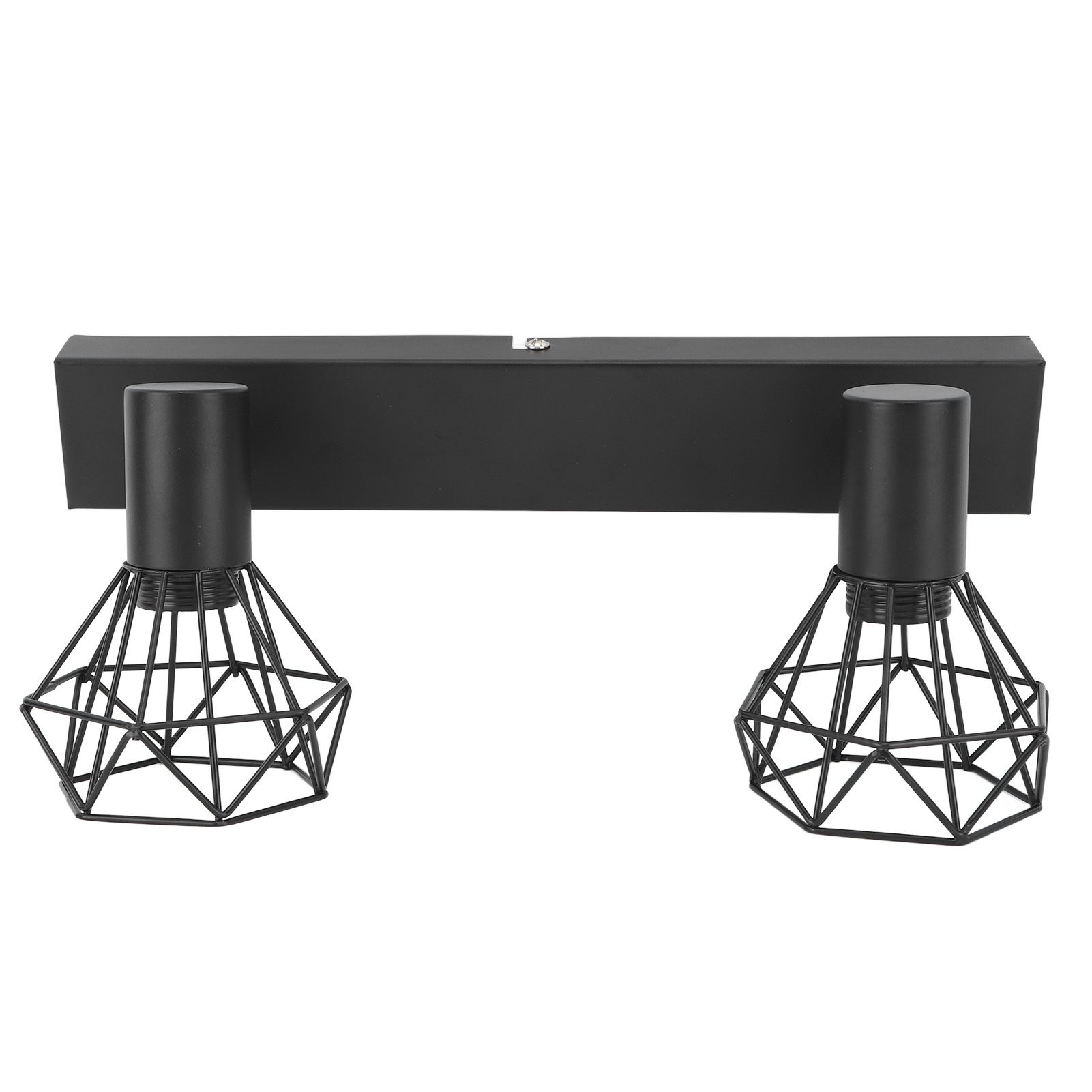 Ceiling Track Light Fixture E14 Lamp Holder Adjustable 2 Head Vintage Tracking view 2