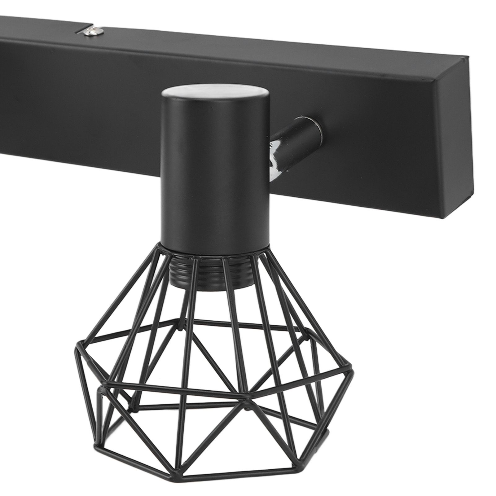 Ceiling Track Light Fixture E14 Lamp Holder Adjustable 2 Head Vintage Tracking view 13