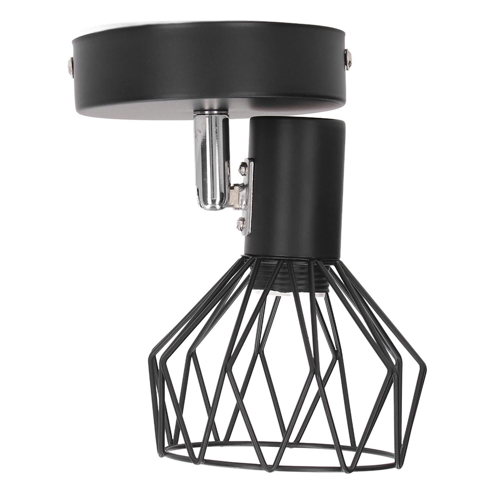 Wall Lamp Holder with Metal Cage E14 Industrial Style Metal Vintage Wall view 8