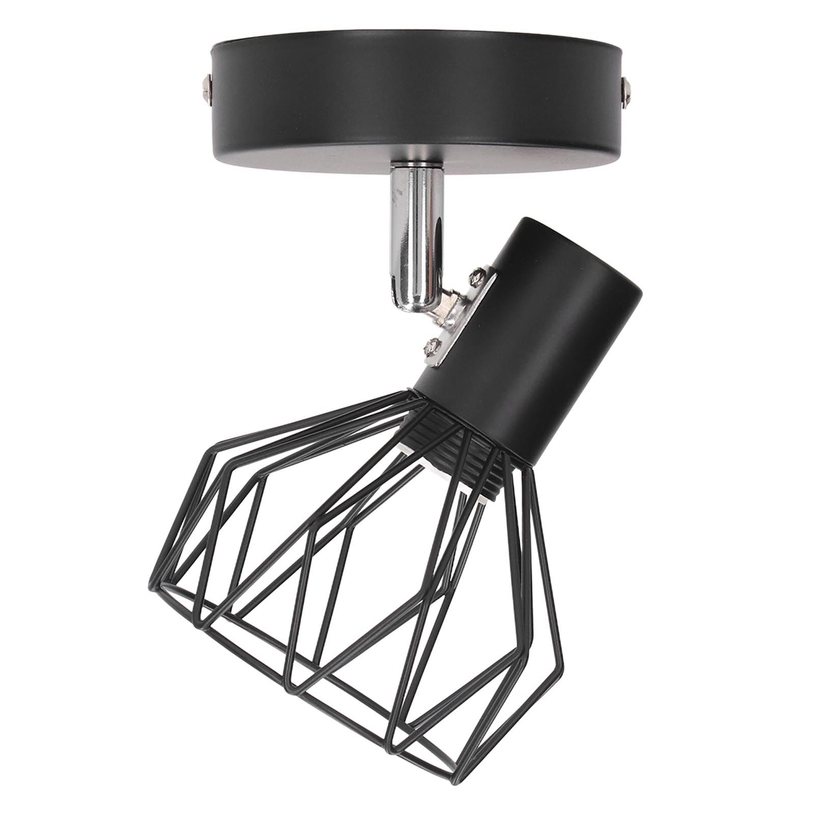 Wall Lamp Holder with Metal Cage E14 Industrial Style Metal Vintage Wall view 9