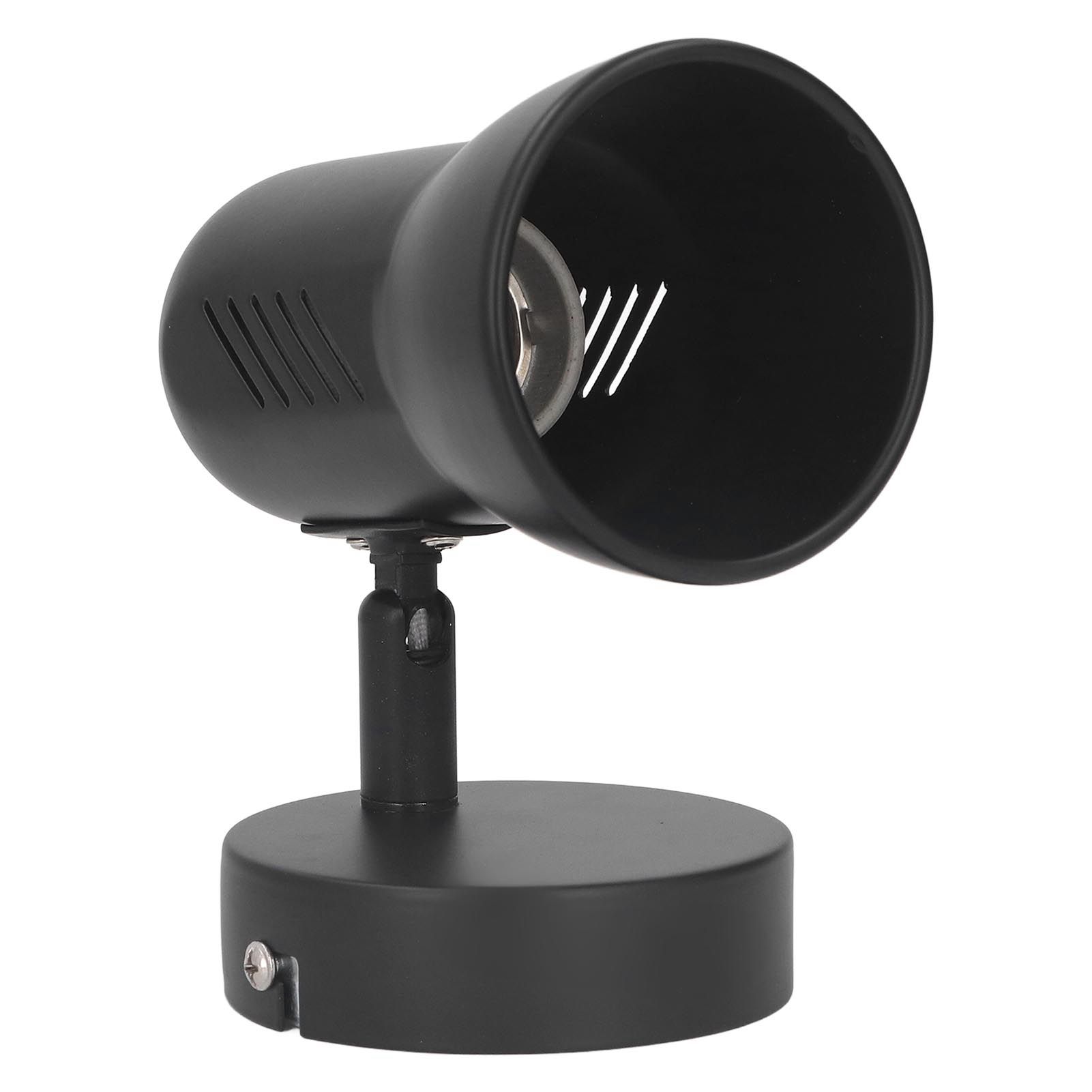 Wall Light Bulb Holder E26 Rotatable Matte Black Easy Installation Wall view 2